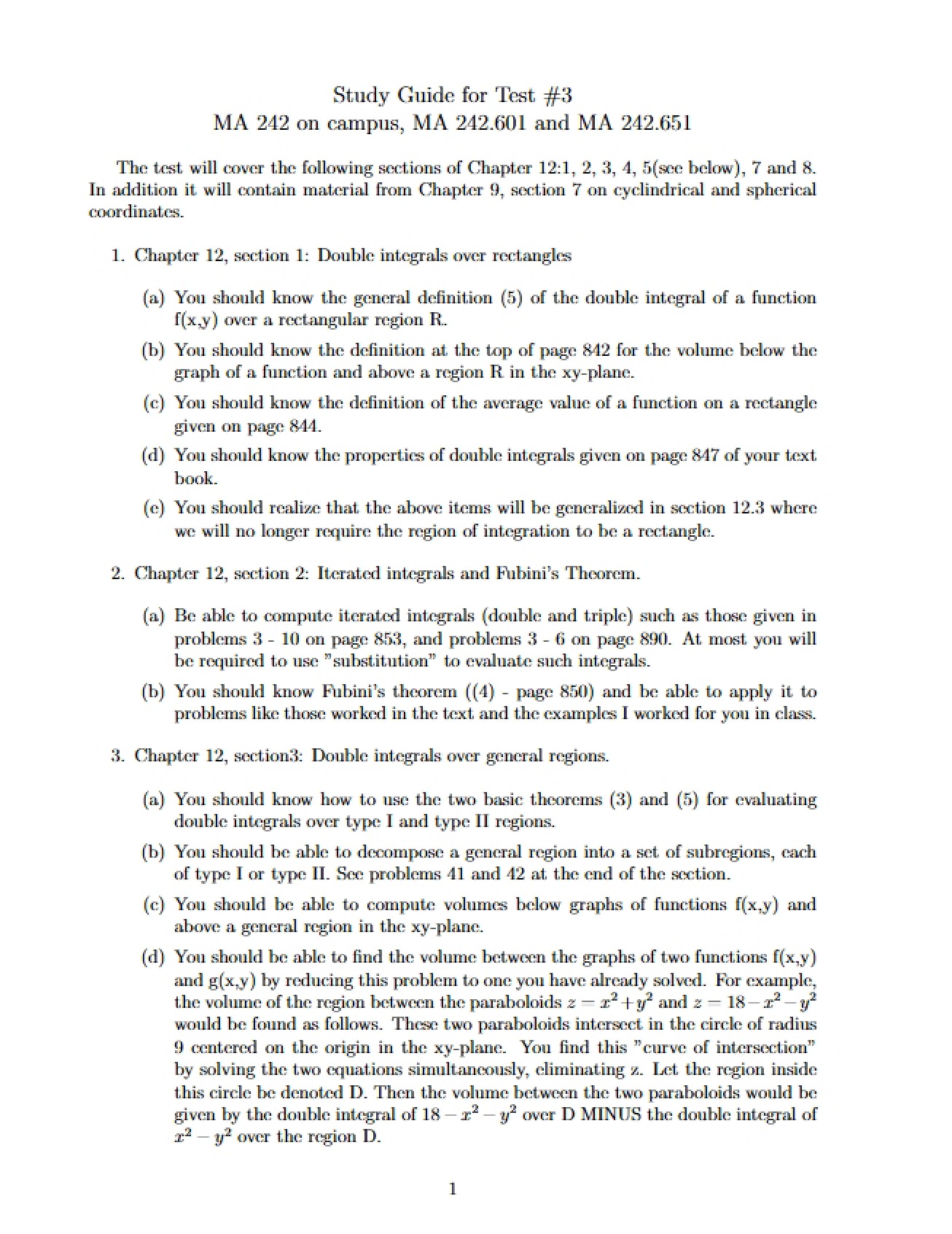 Guide for Study