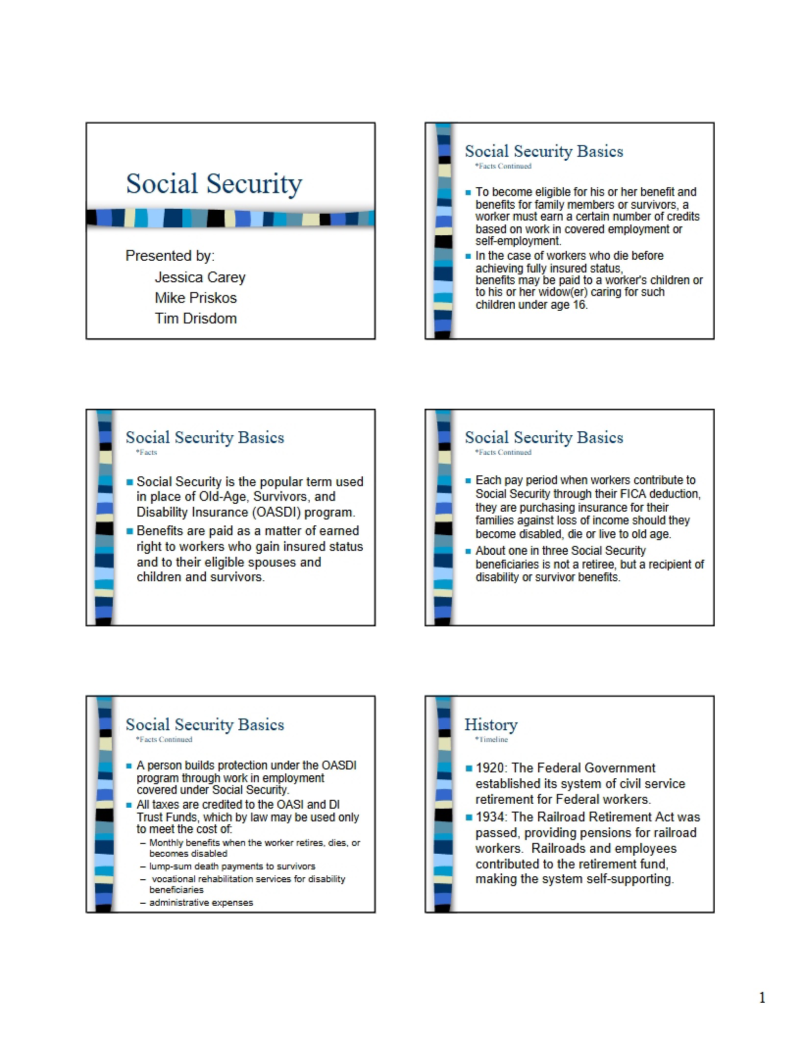 PowerPoint Presentation Social Security