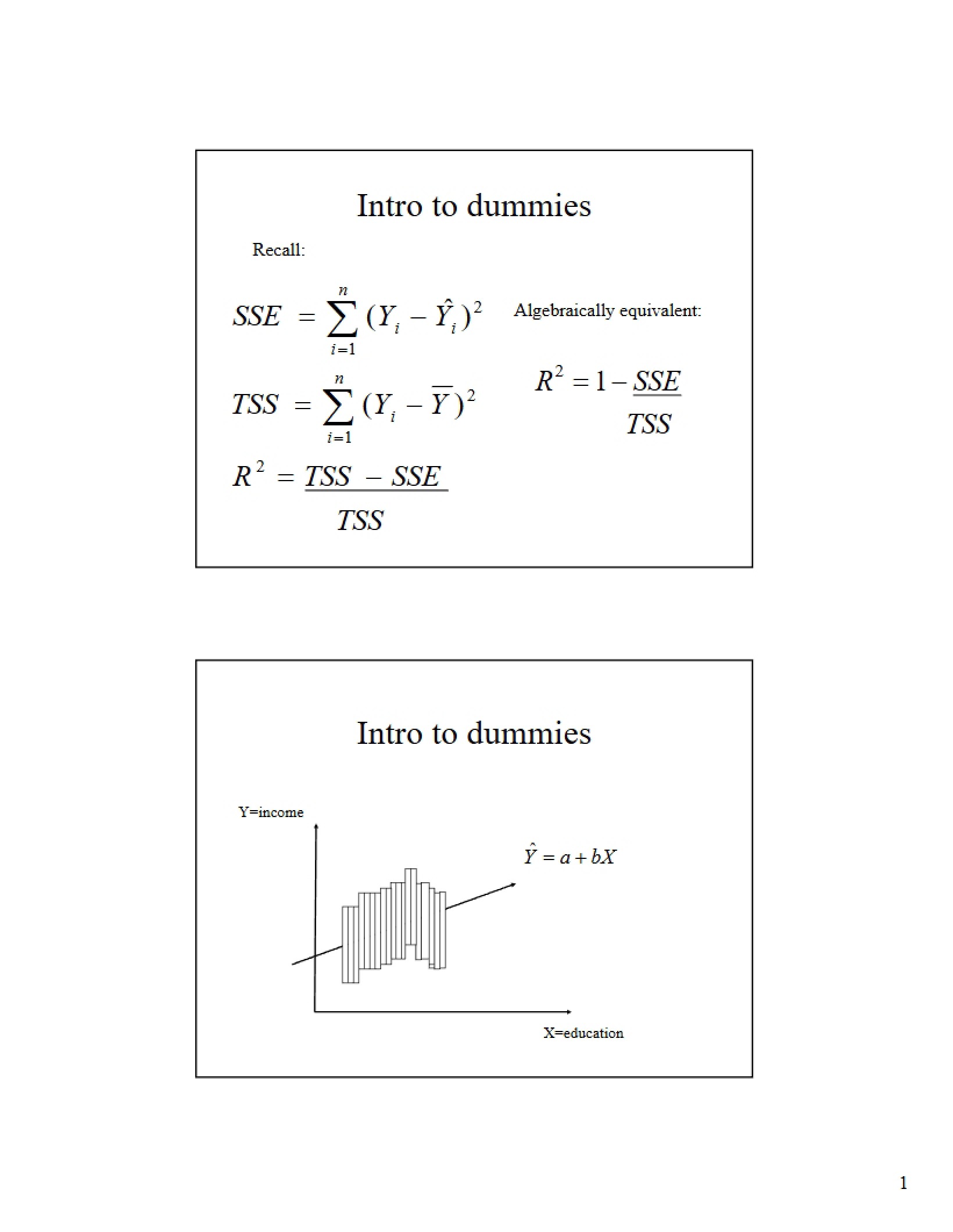 Dummy Variables