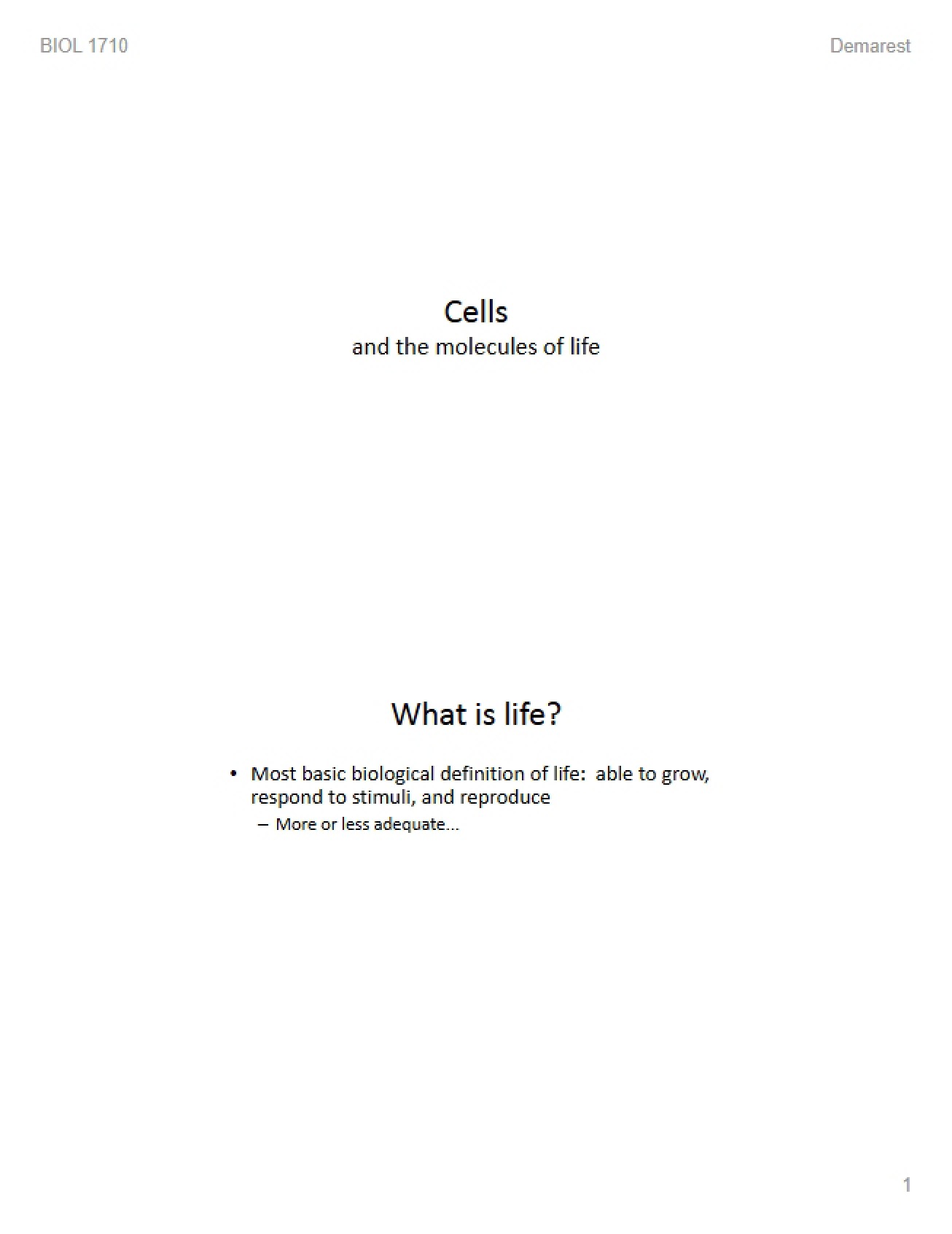 Study Guide for First Exam