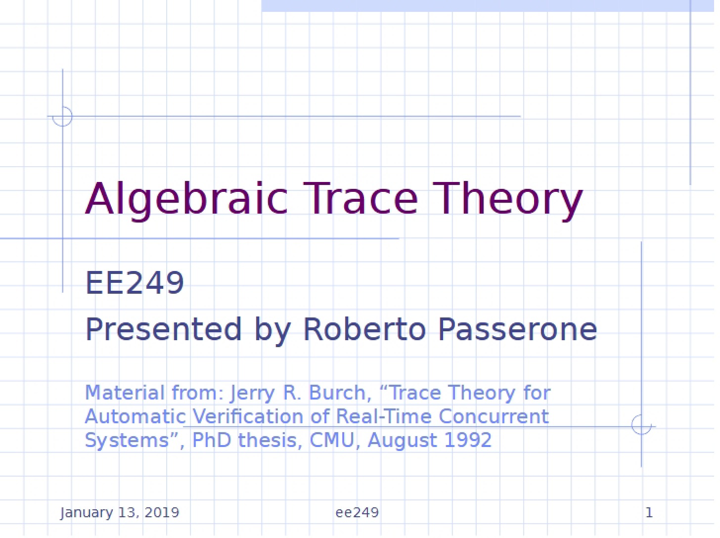 Theory of Algebraic Traces