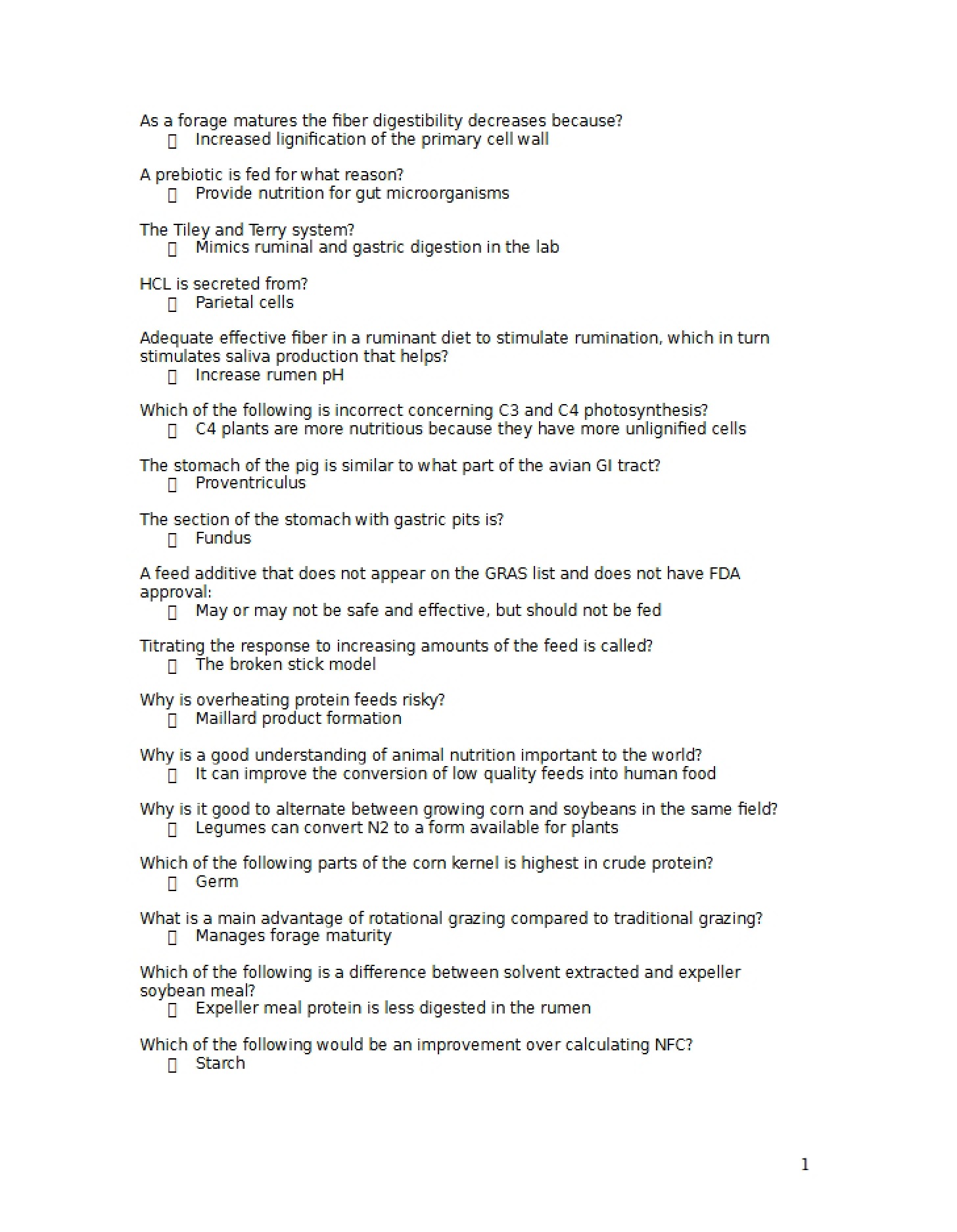 Questions for Final (301)