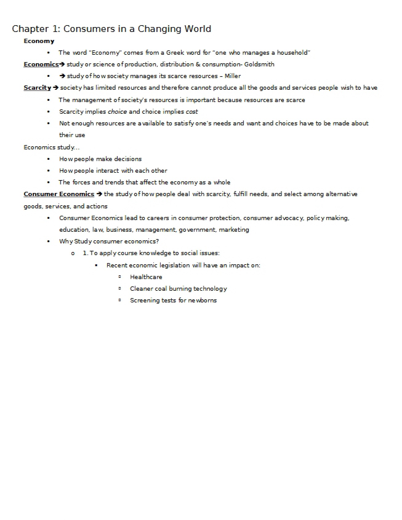 Chapter 1 Consumers in a Changing World