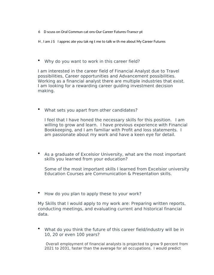 Transcript - Our Career Futures