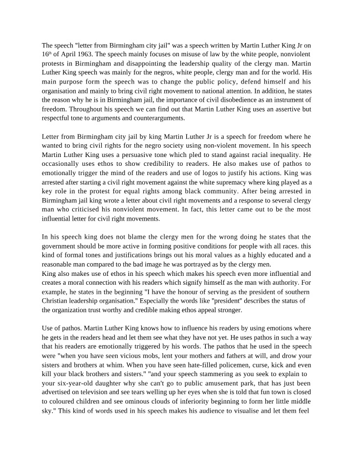 Assessment 1 - The Speech