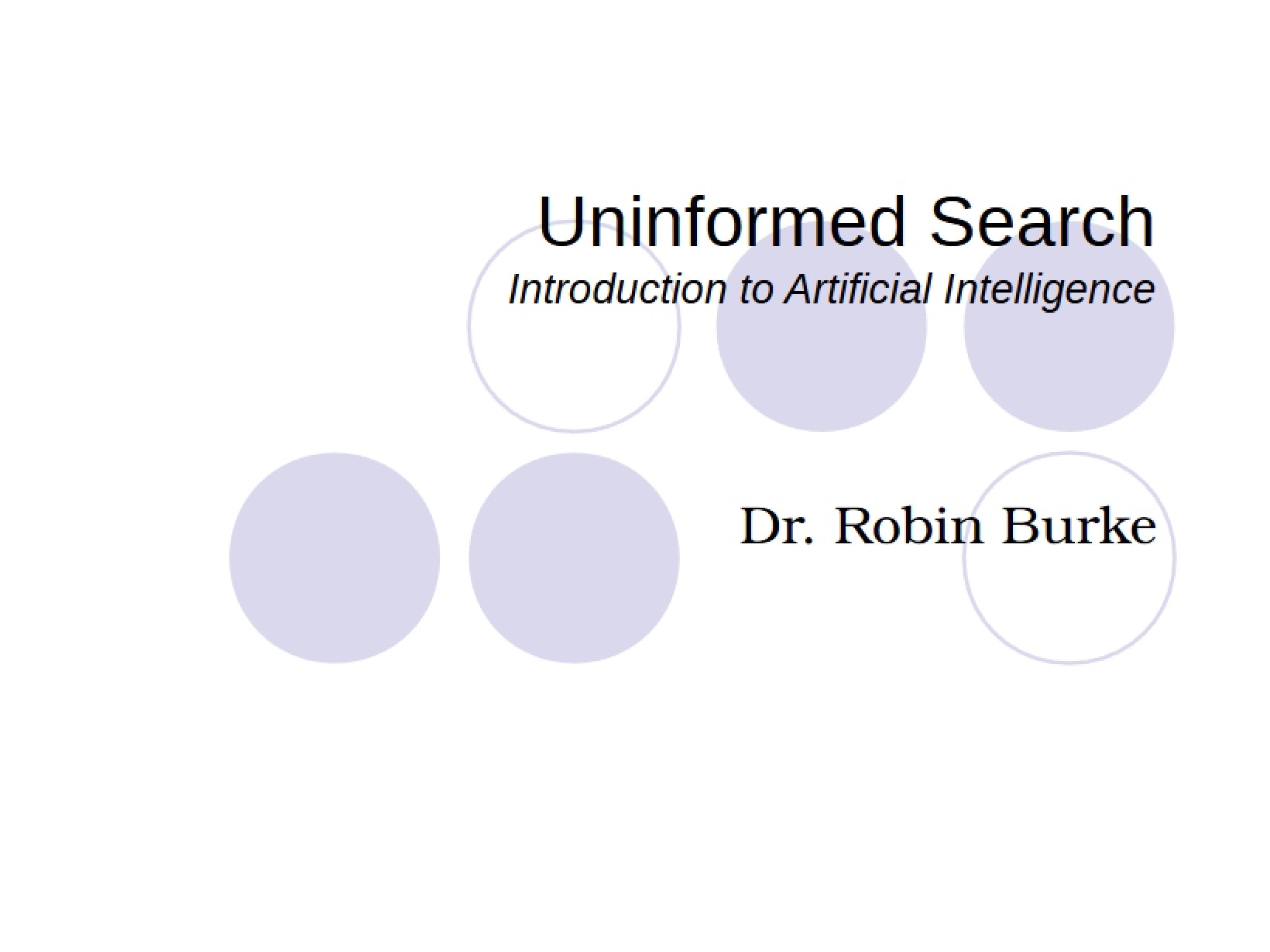 Search Uninformed