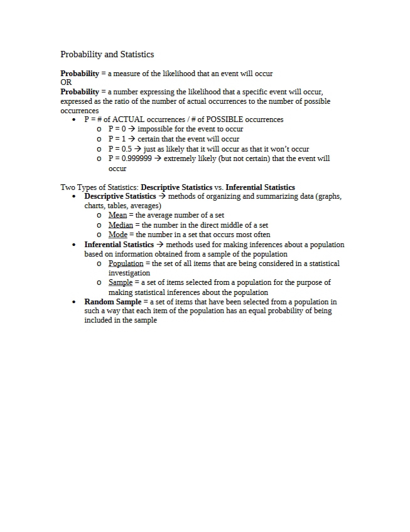 Introduction to Probability and Statistics