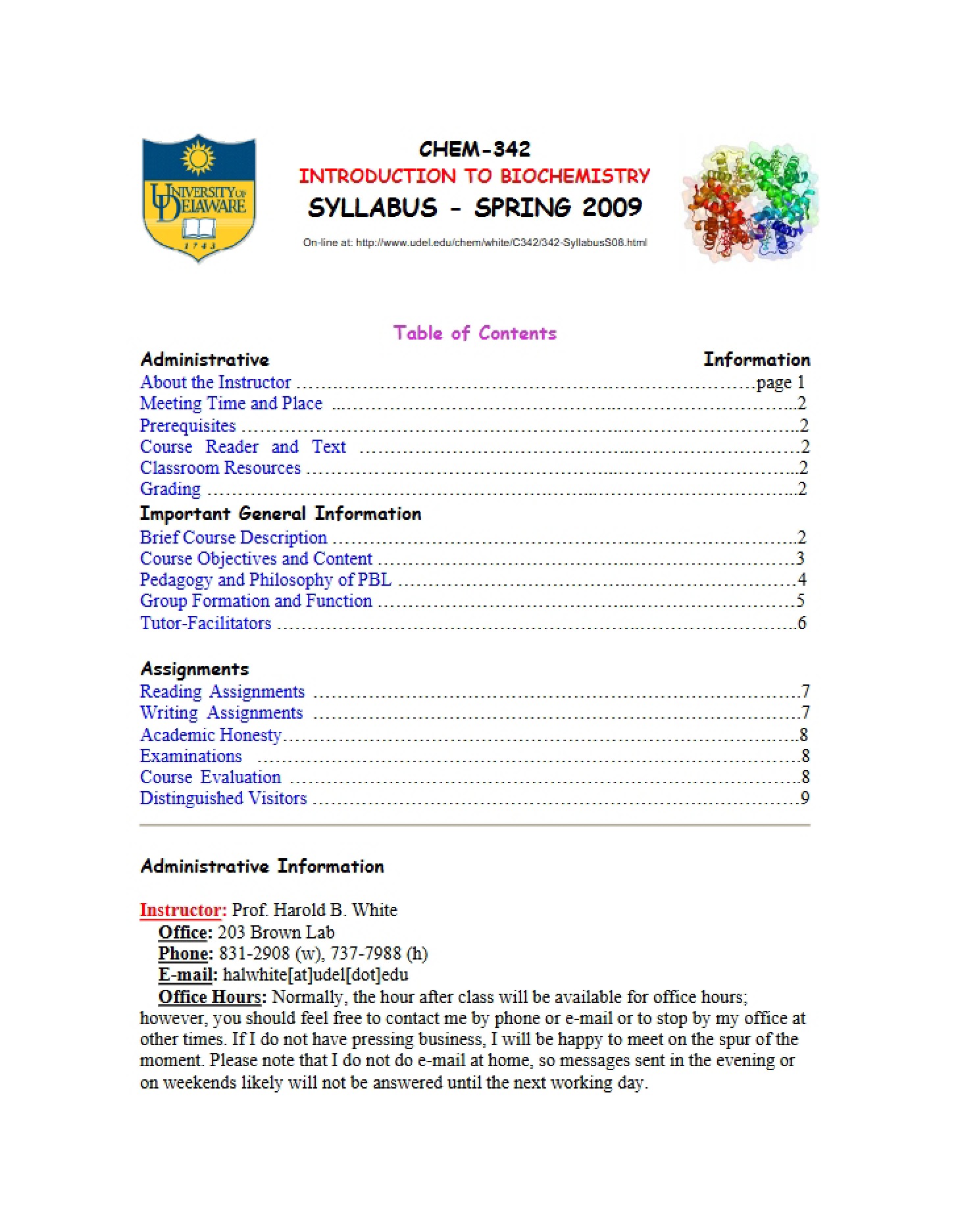Class Syllabus