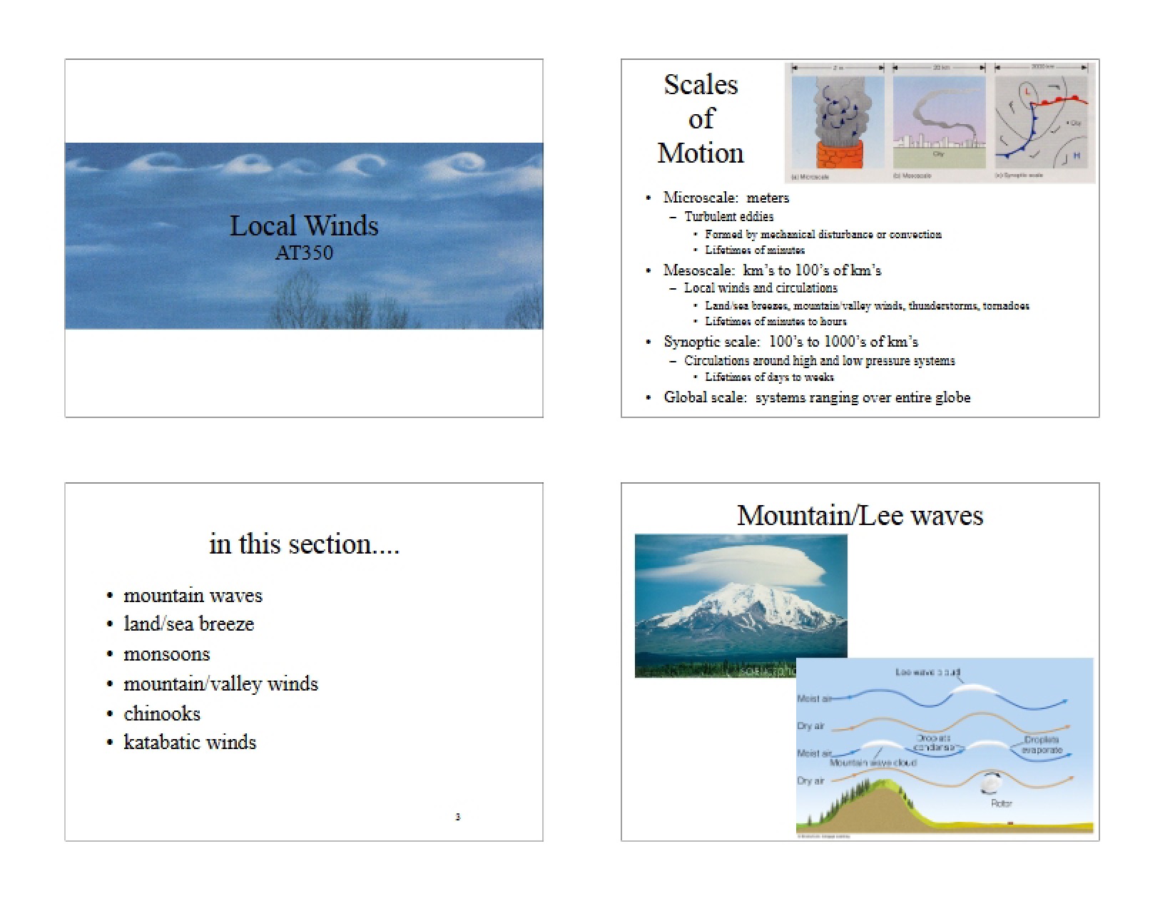 Local Winds Lecture