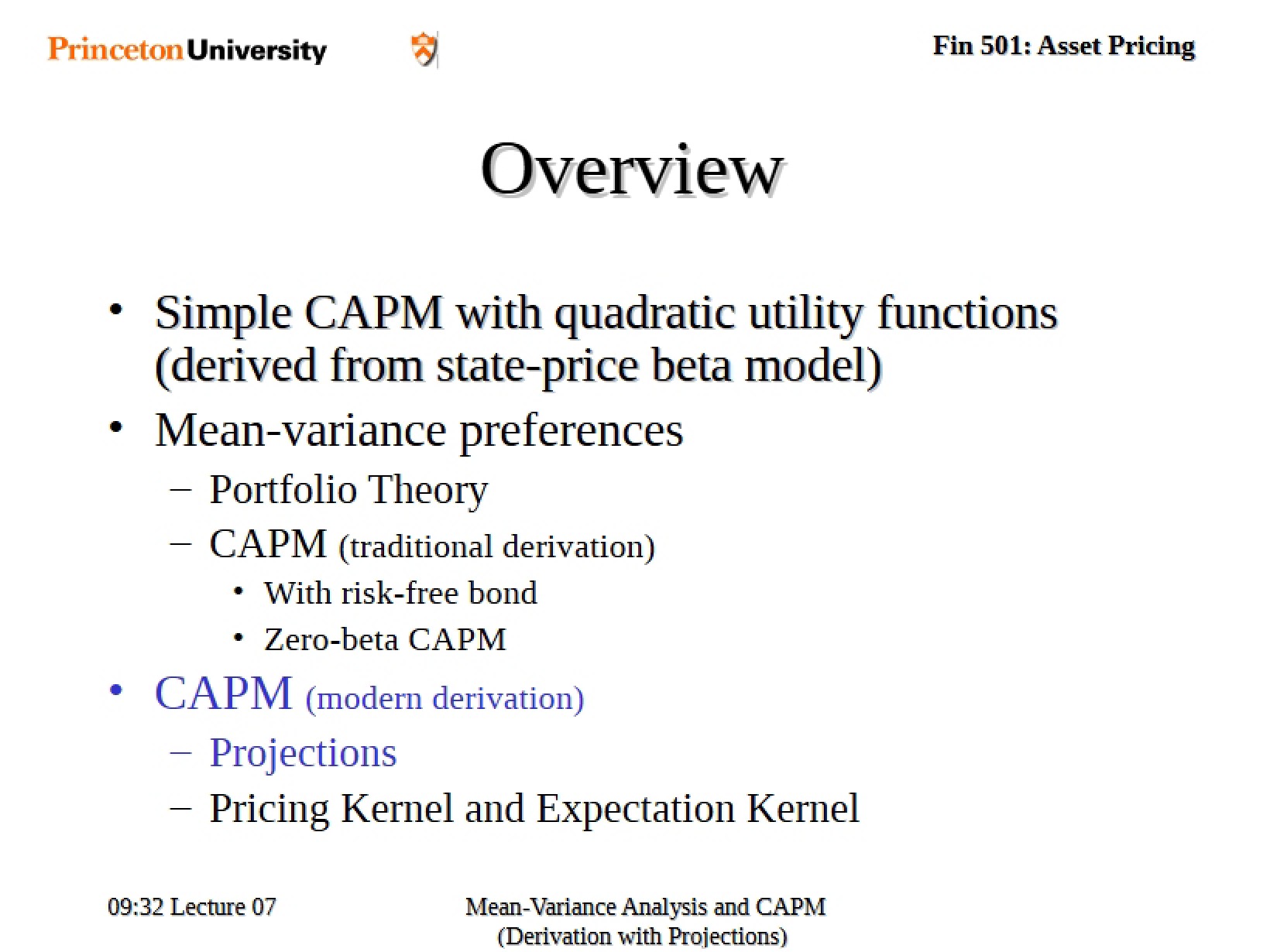 Quadratic Utility Functions and Simple CAPM