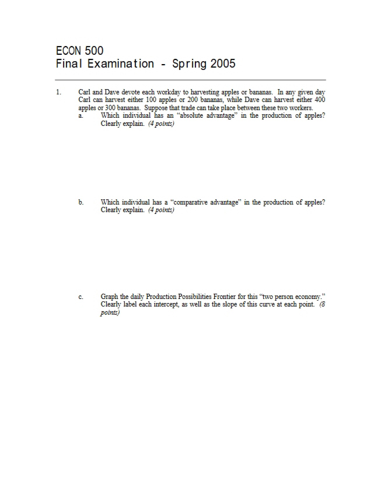 Comprehensive Exam