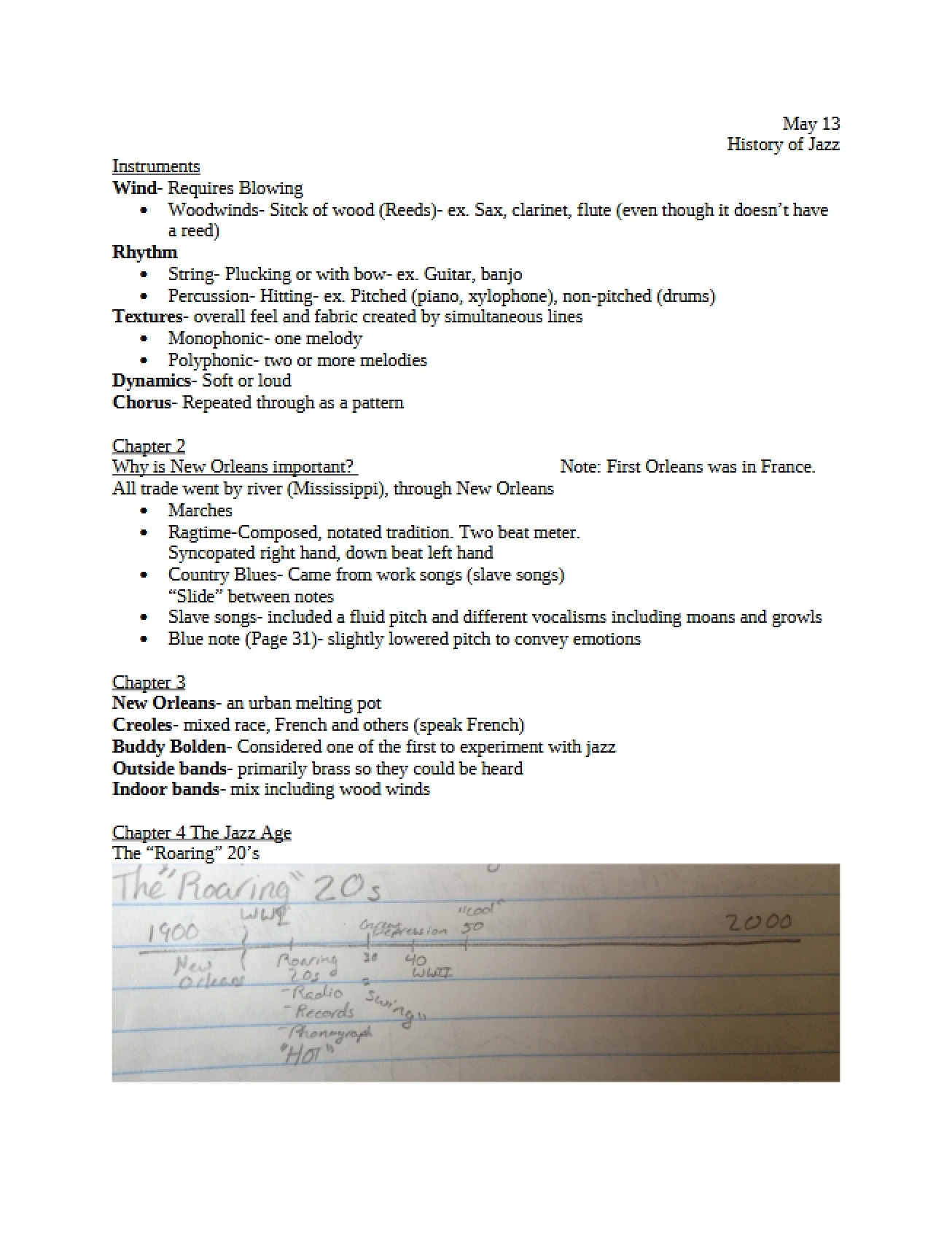 Jazz History Lecture Material