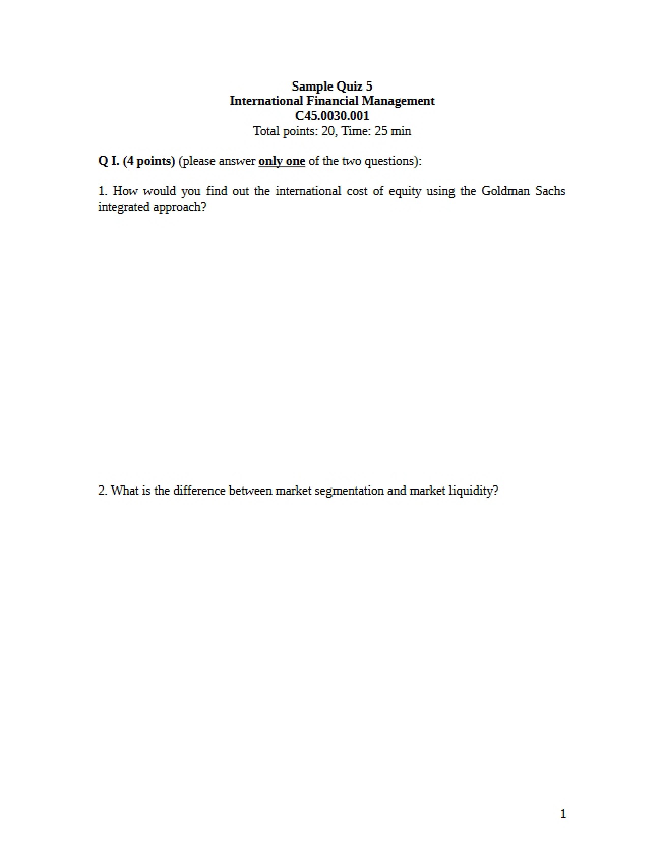 Quiz Sample