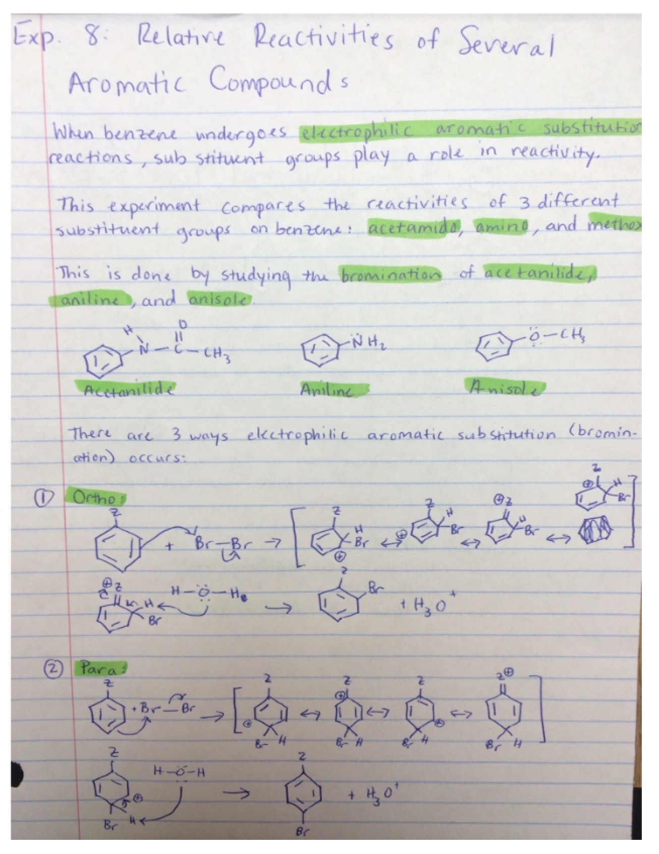 Organic Lab II Notes