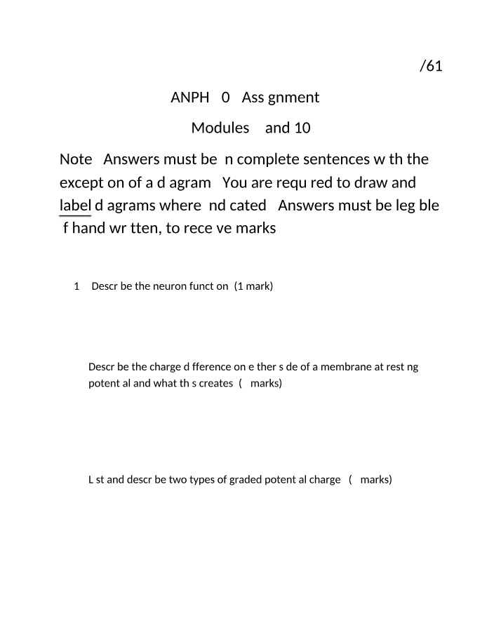 Assignment 3 for ANPH 209