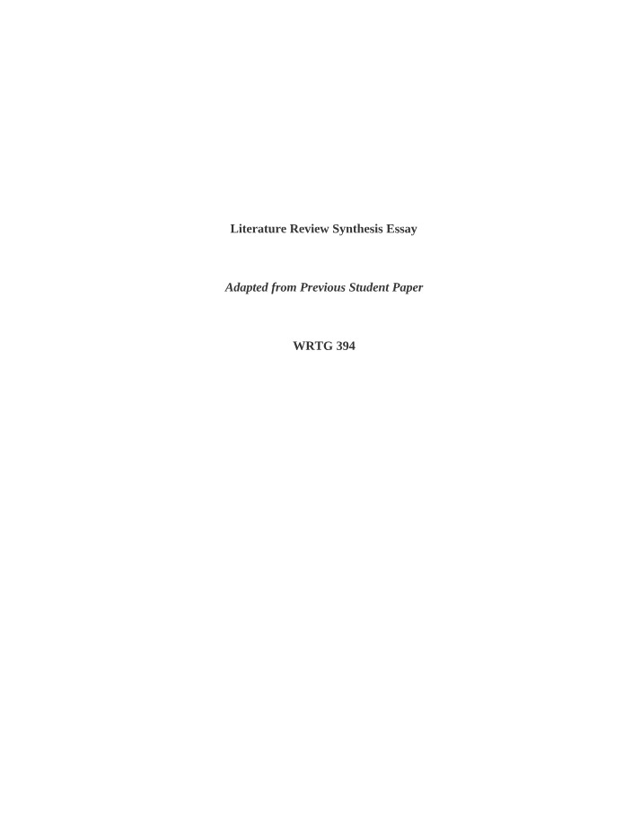 Writing 394 Sample WA2 2020