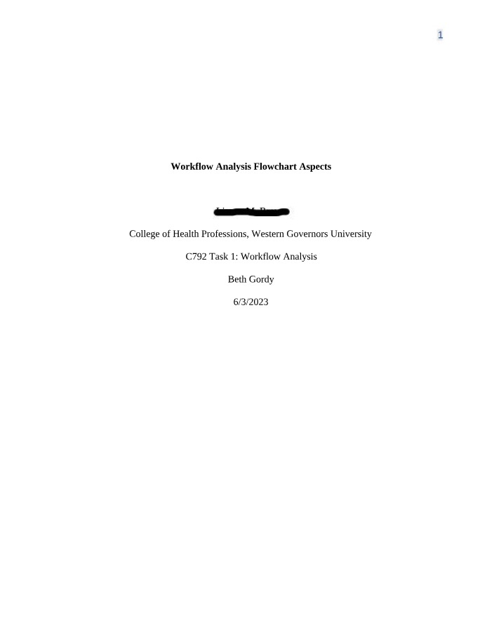 Identifying Inefficiencies and Improving Workflow Analysis
