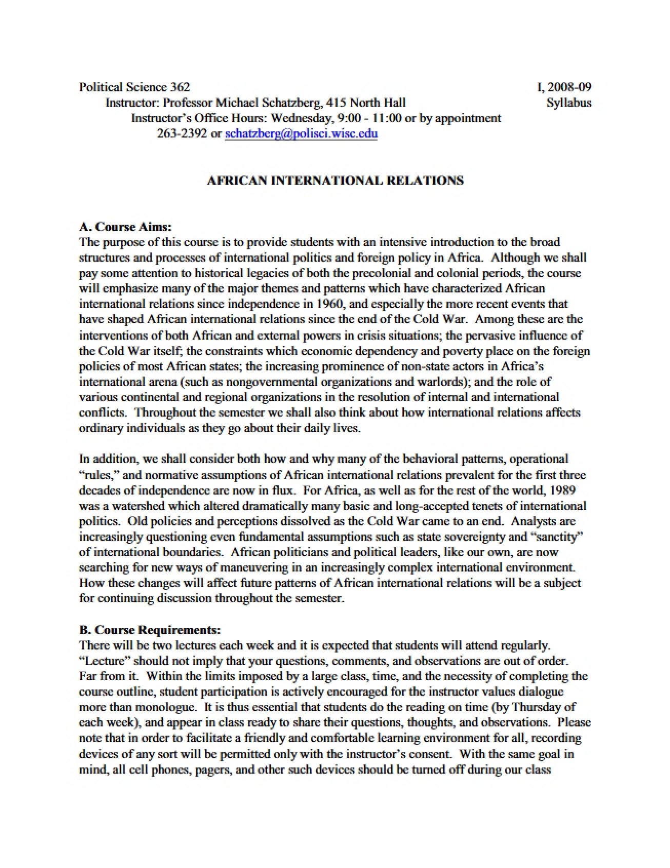 Syllabus for PS 362