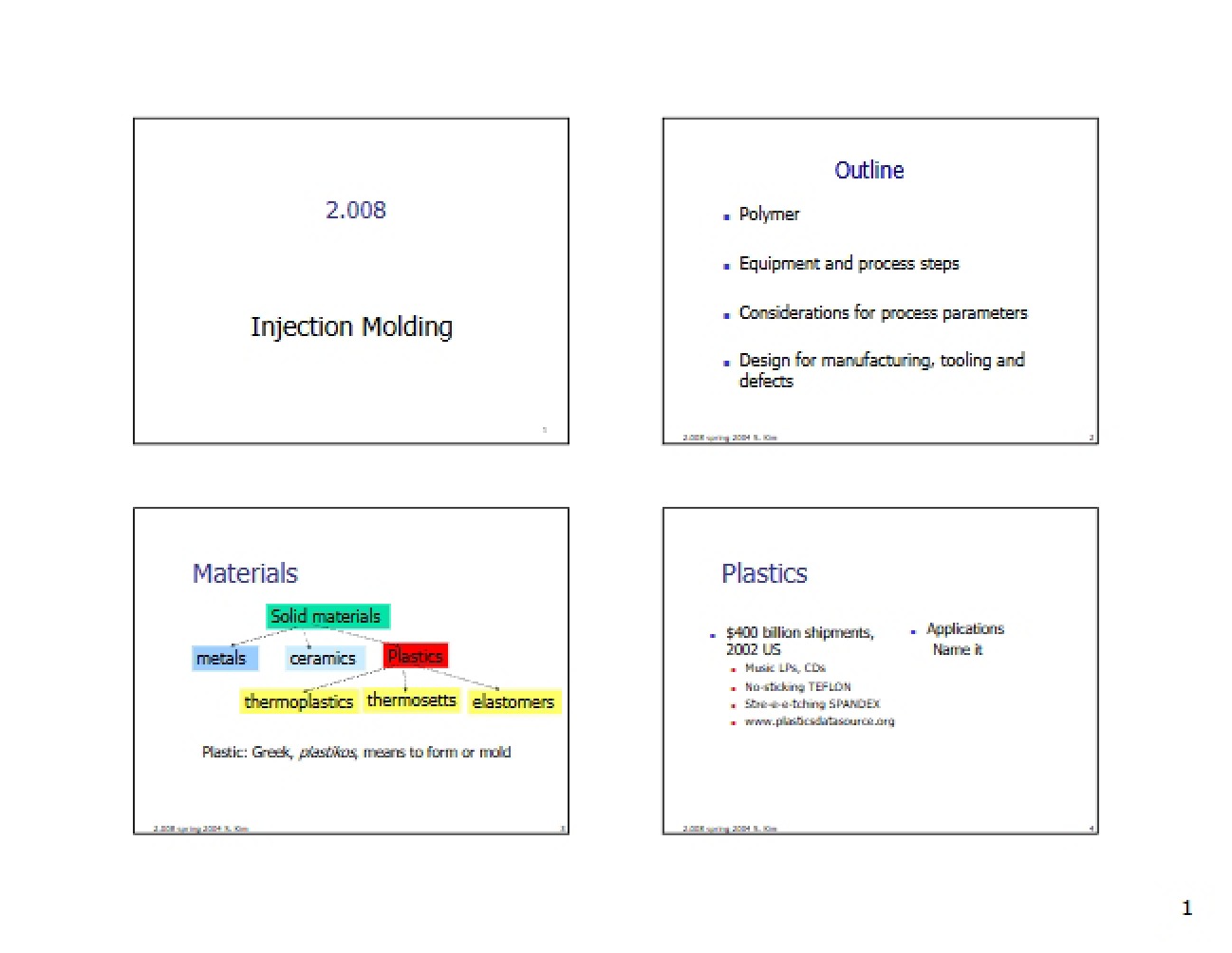 Molding by Injection