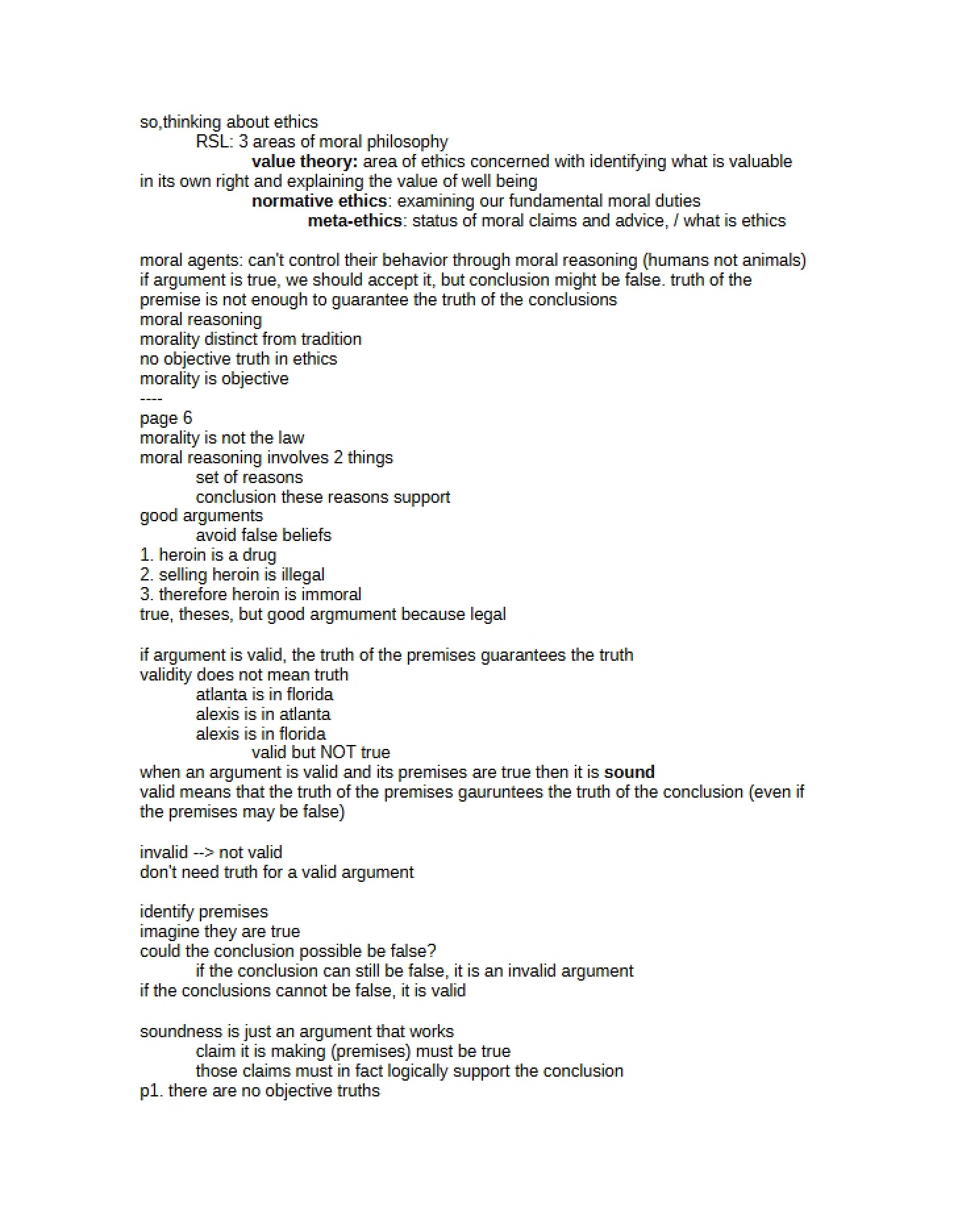 RSL Notes