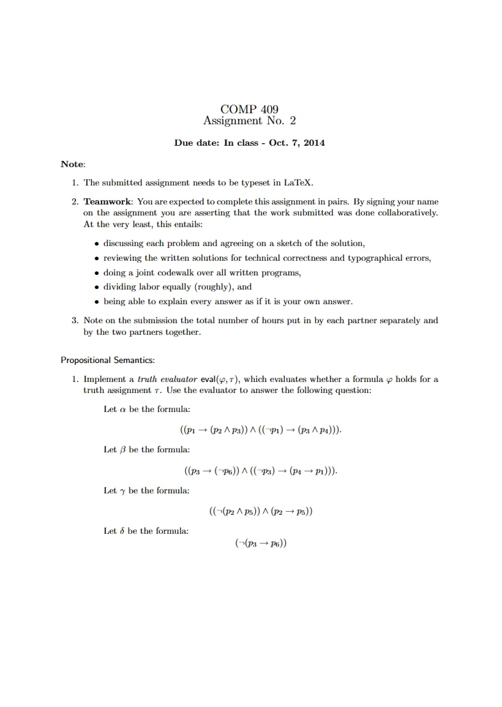 Logic in Computer Science Study Notes - 3 Pages