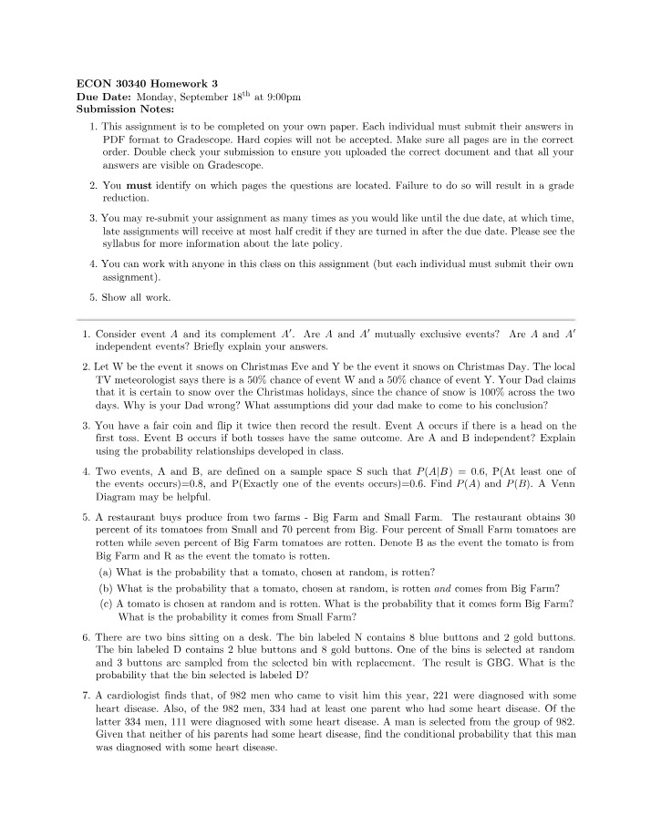 Homework 3 for ECON 30340