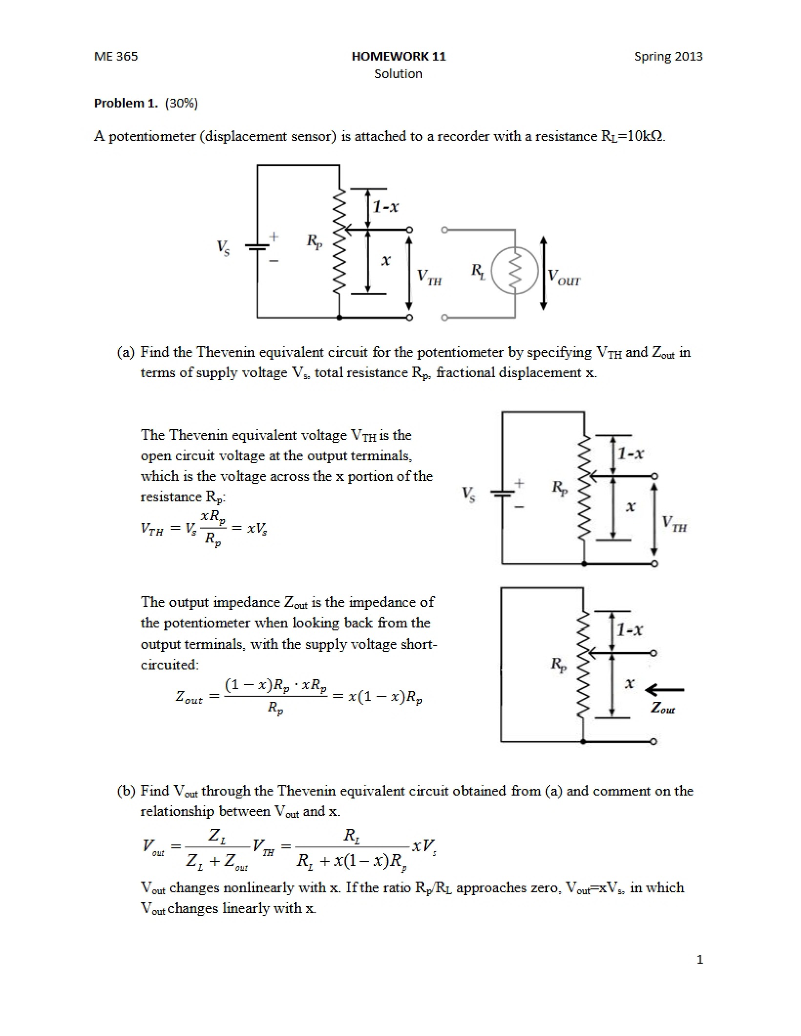 Solution HW 11 (Spring 2013)