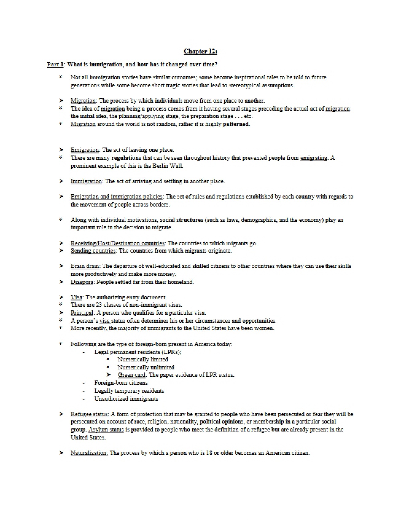Twelfth Chapter Notes