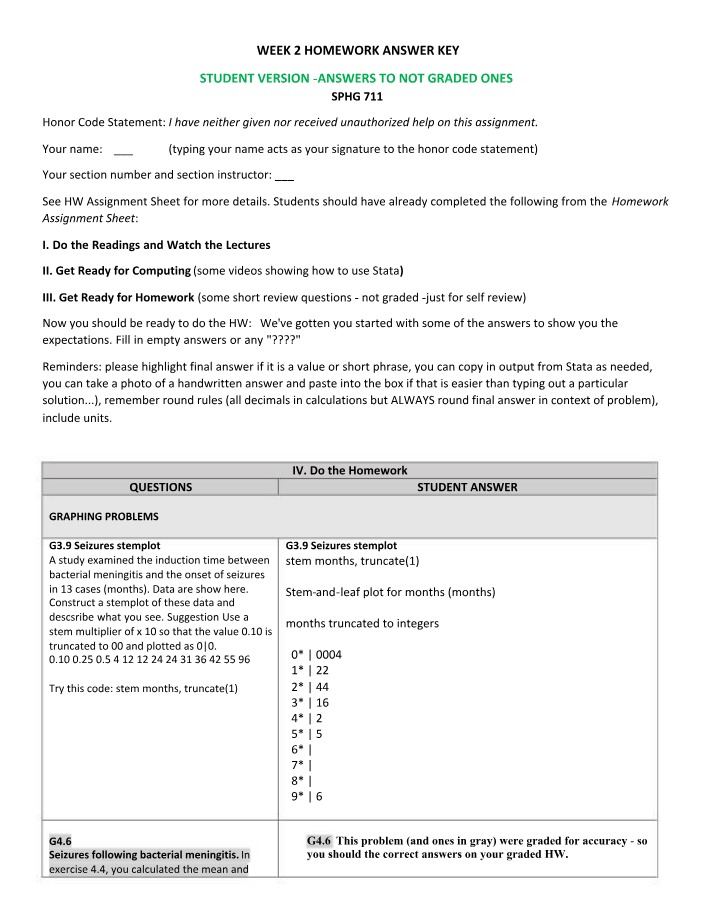 Week 2 Homework Answer Key
