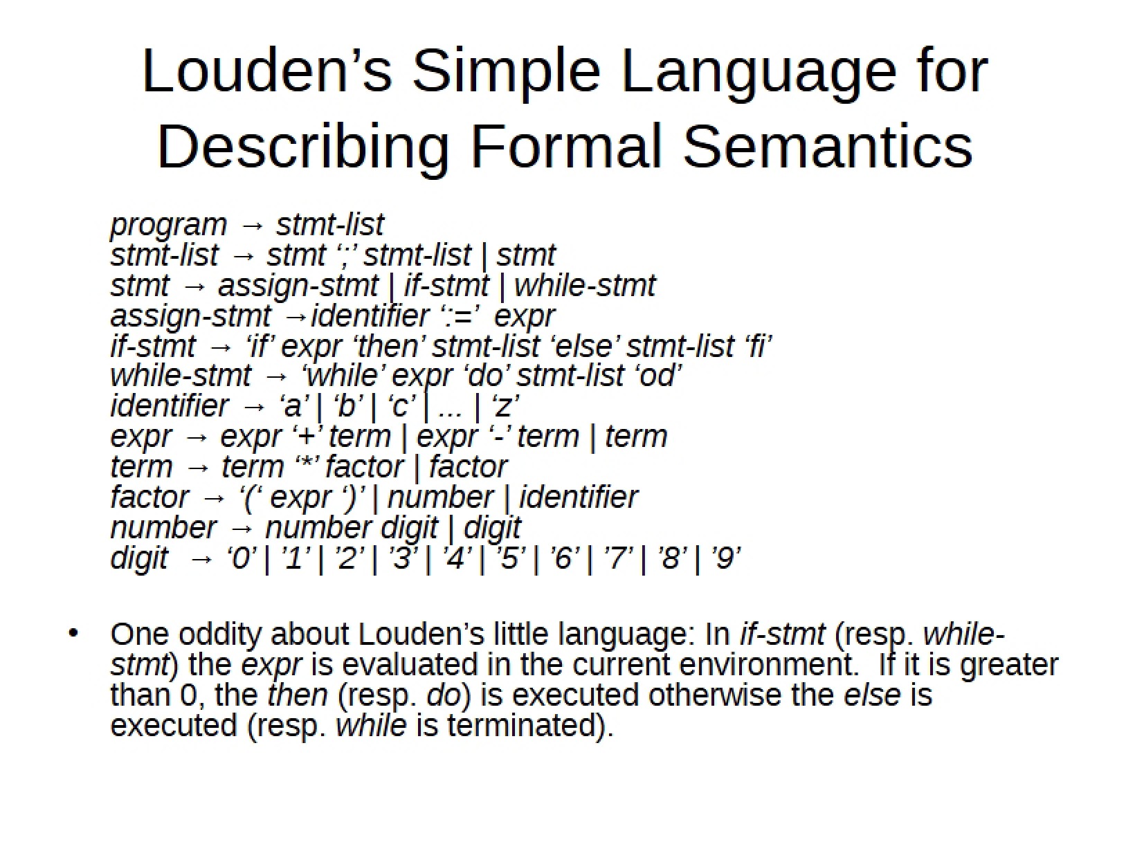 Semantics of Operations