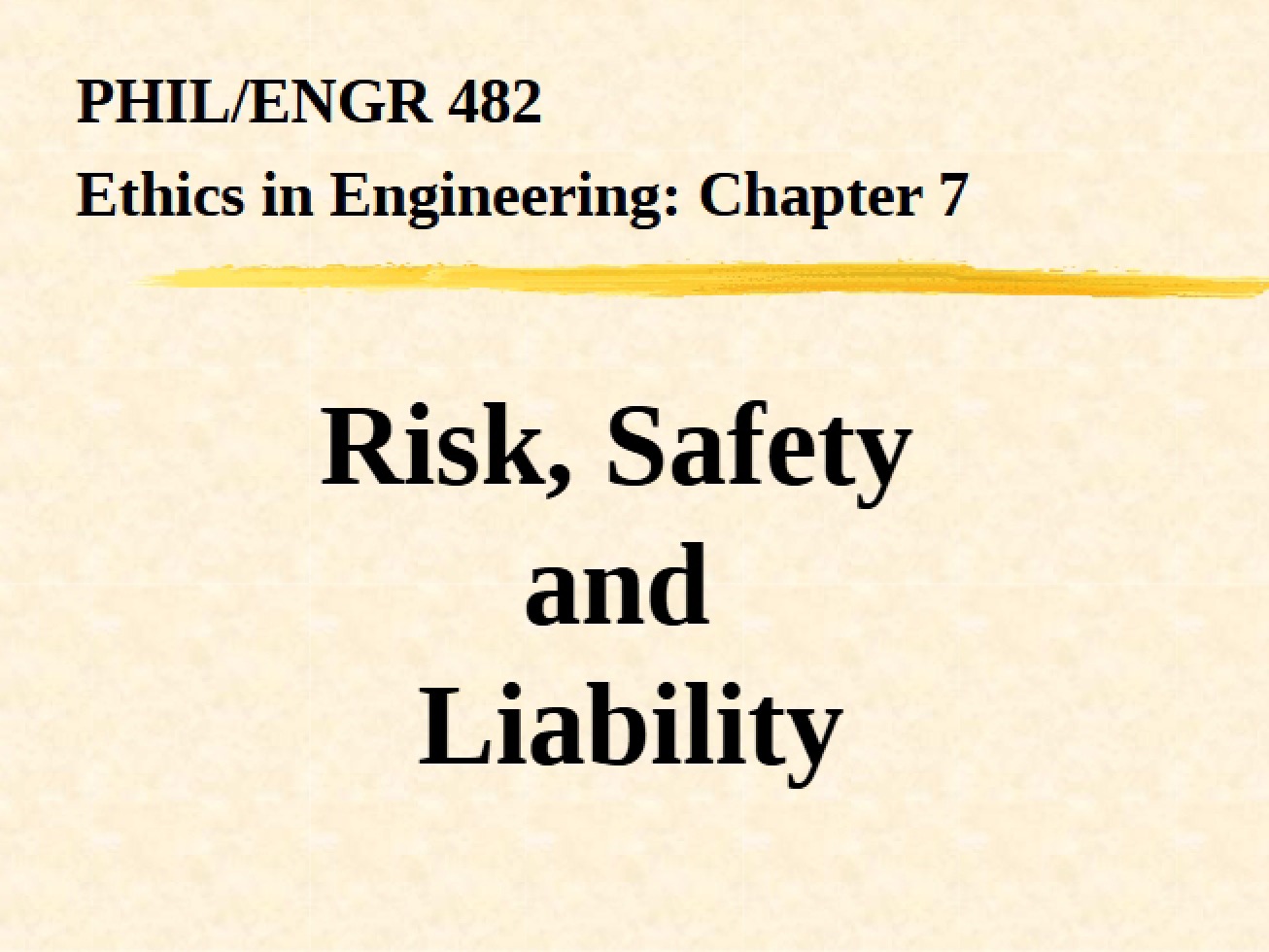 Analysis of Risk