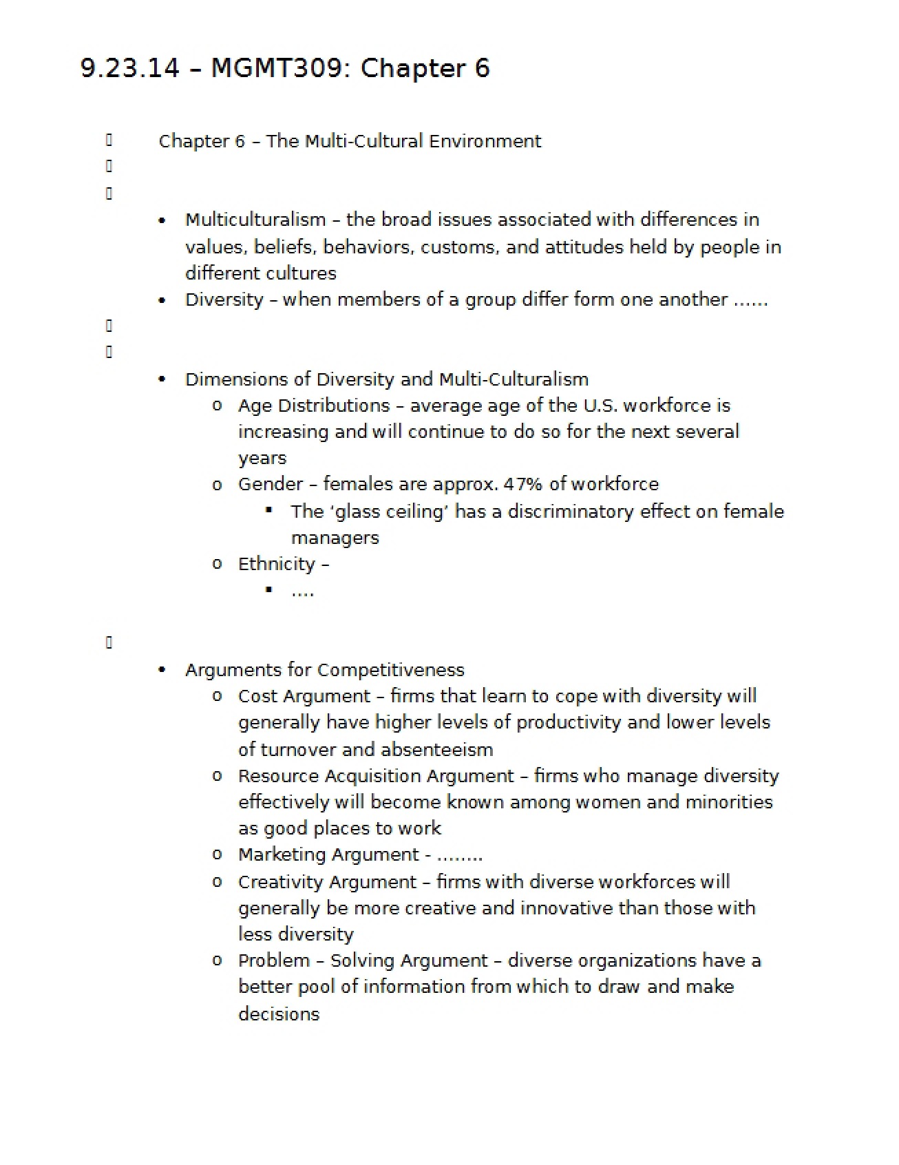 MGMT Lecture before Exam 1 (September 23)