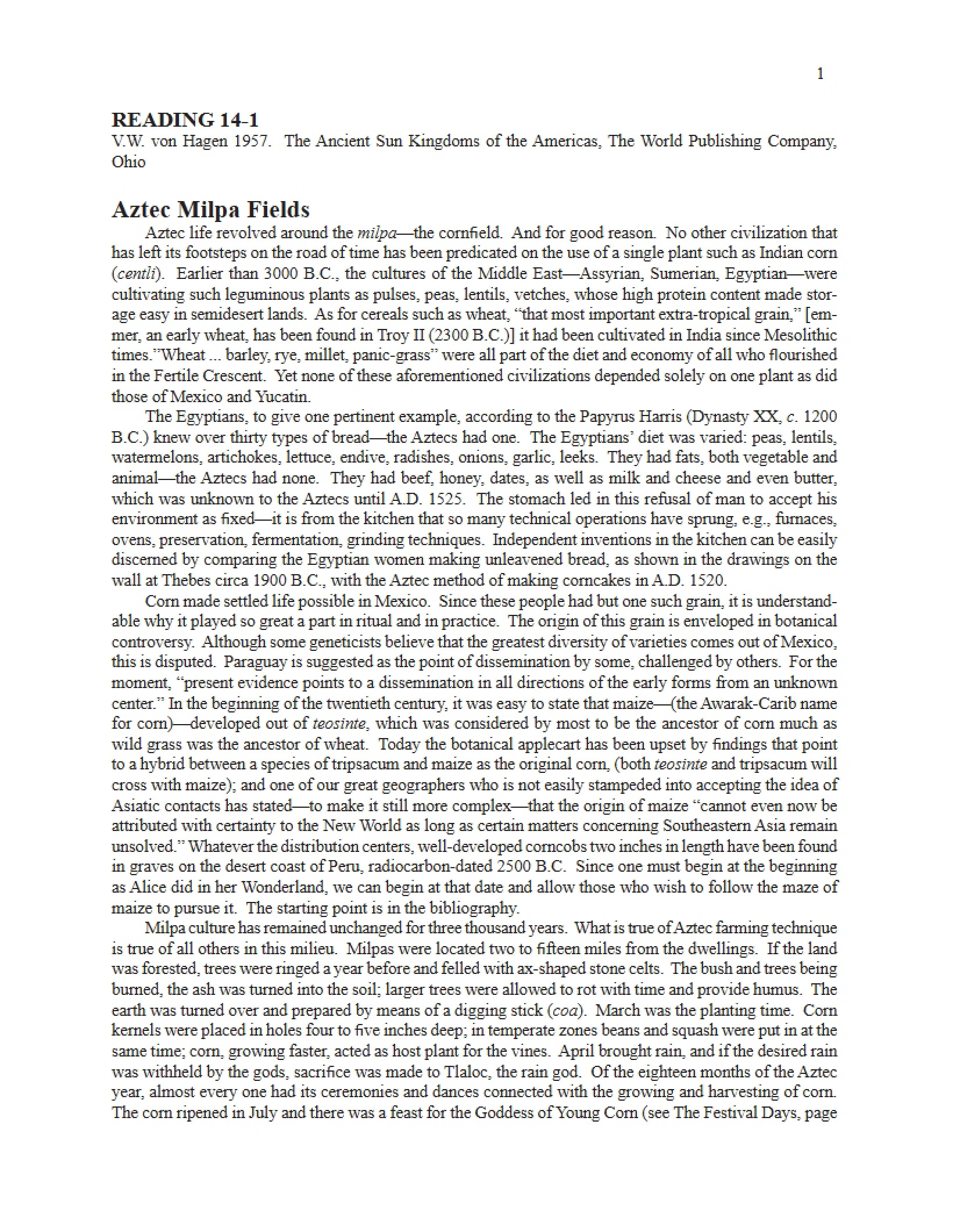 Assigned Paper