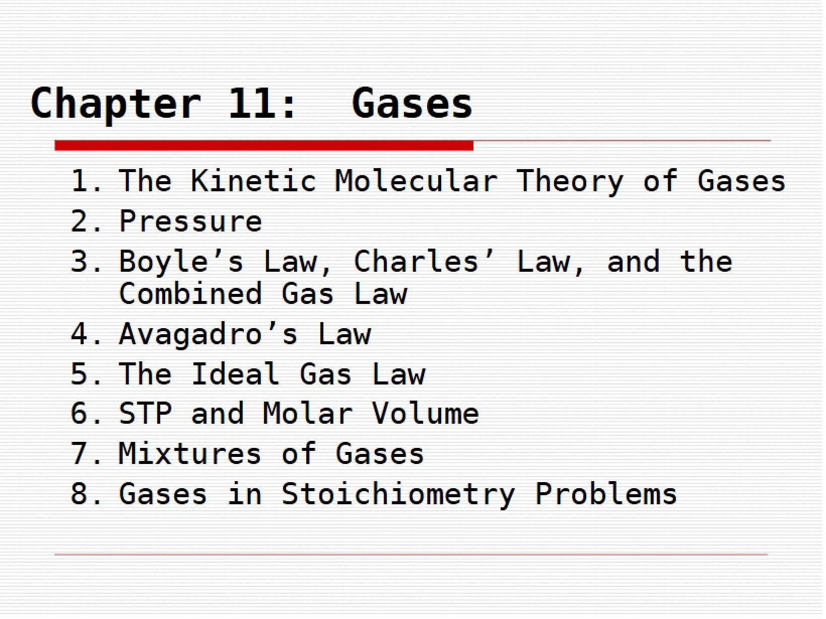 Gases Chapter 11
