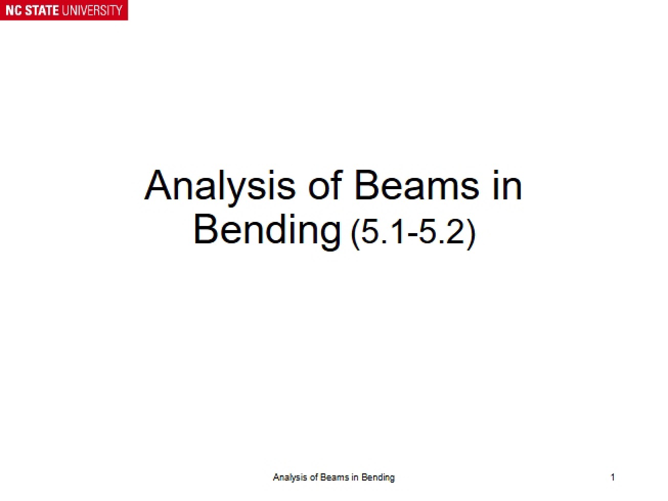 Bending Design Chapter 5