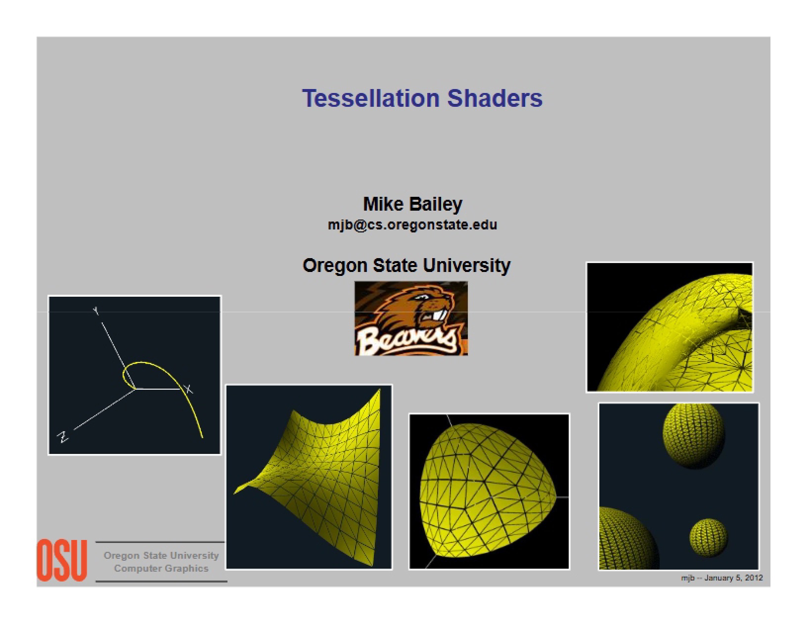 Shaders for Tessellation
