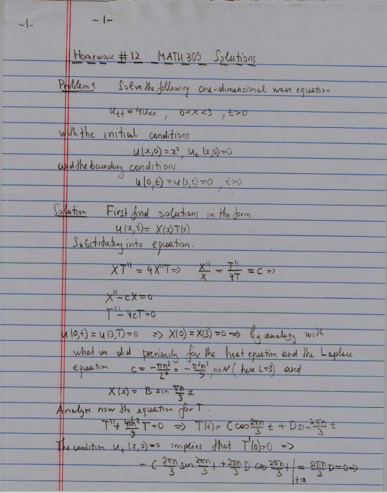 Homework 12 Solutions, Problems 1-2