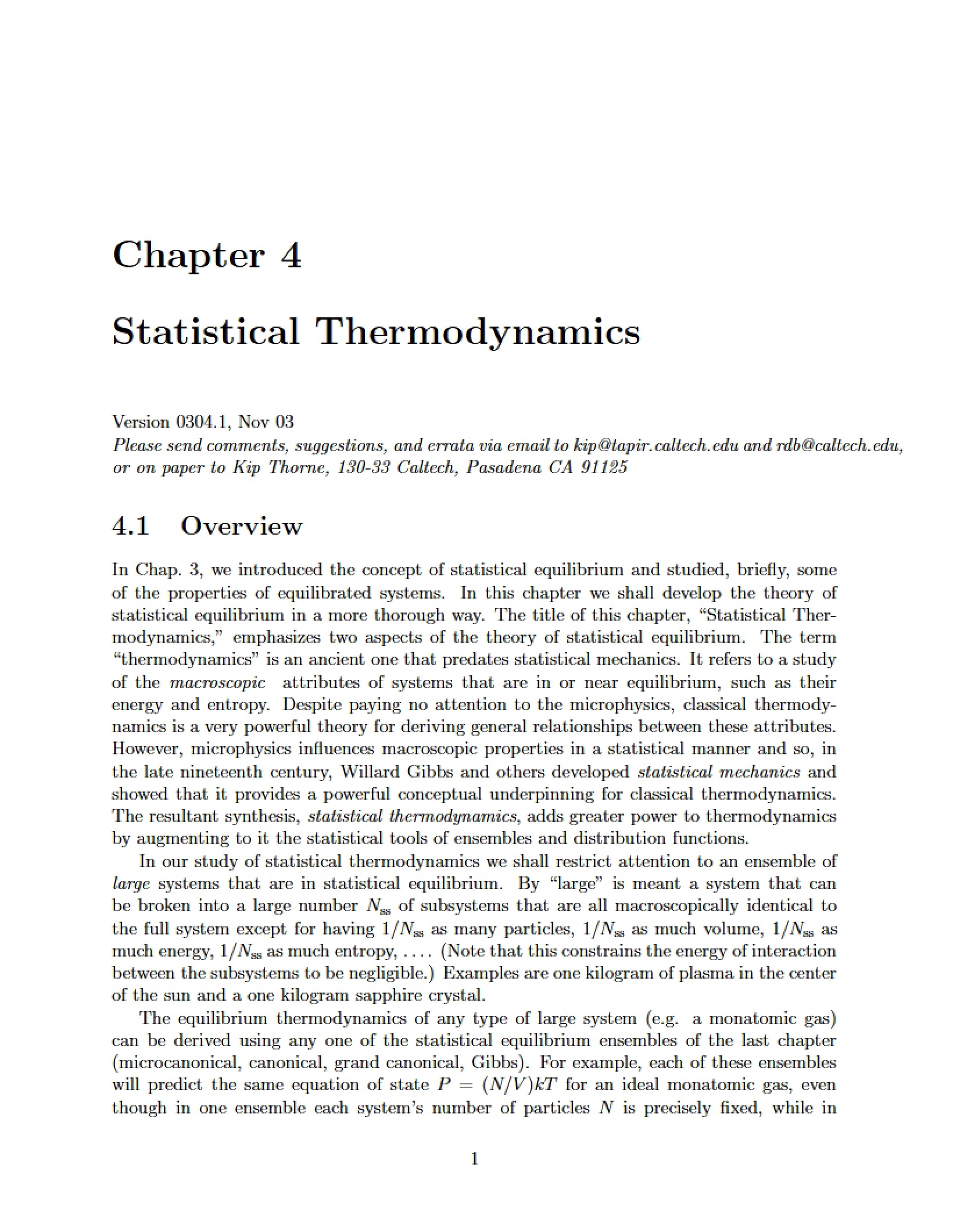 Statistical Thermodynamics Notes