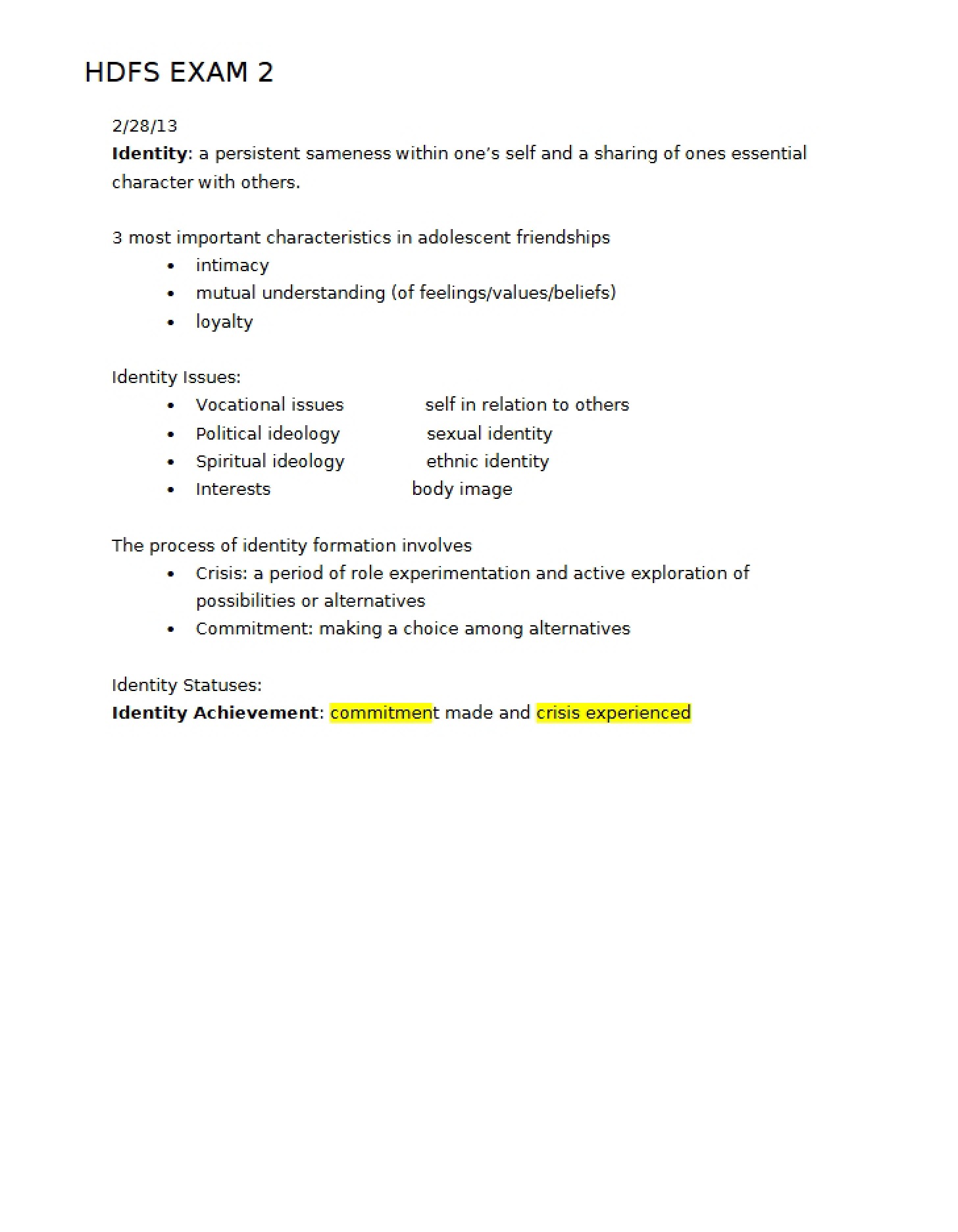 Second Examination