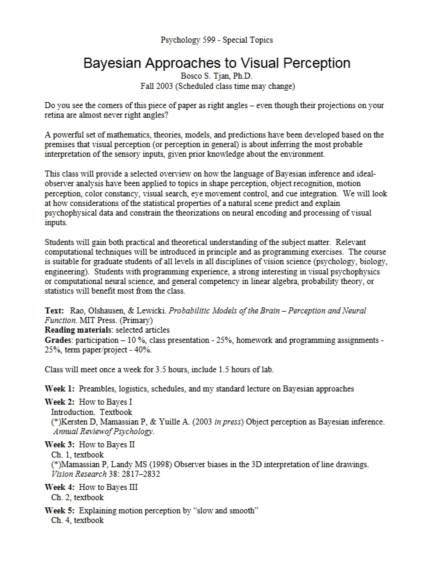 Fall 03 Bayesian