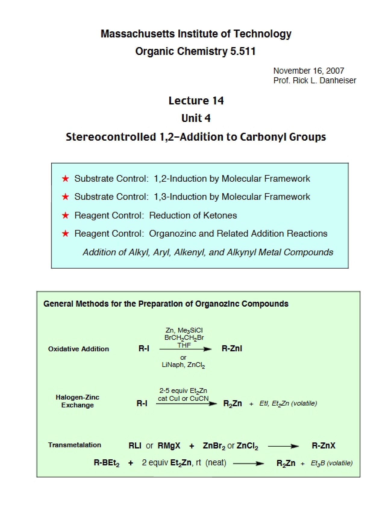 Guide for Synthetic Chemistry