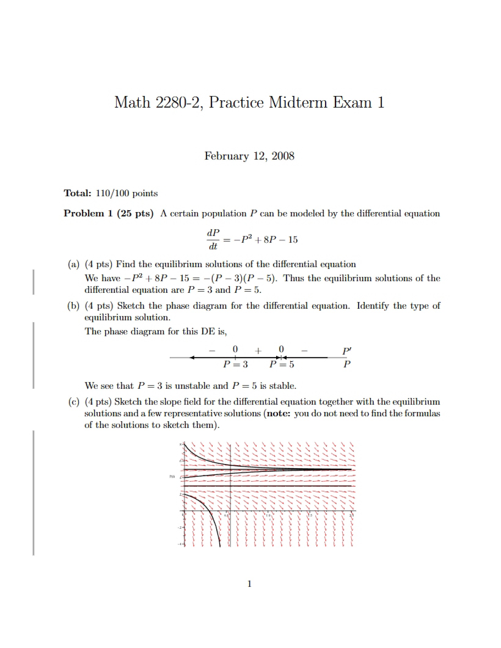 First Midterm Practice Test