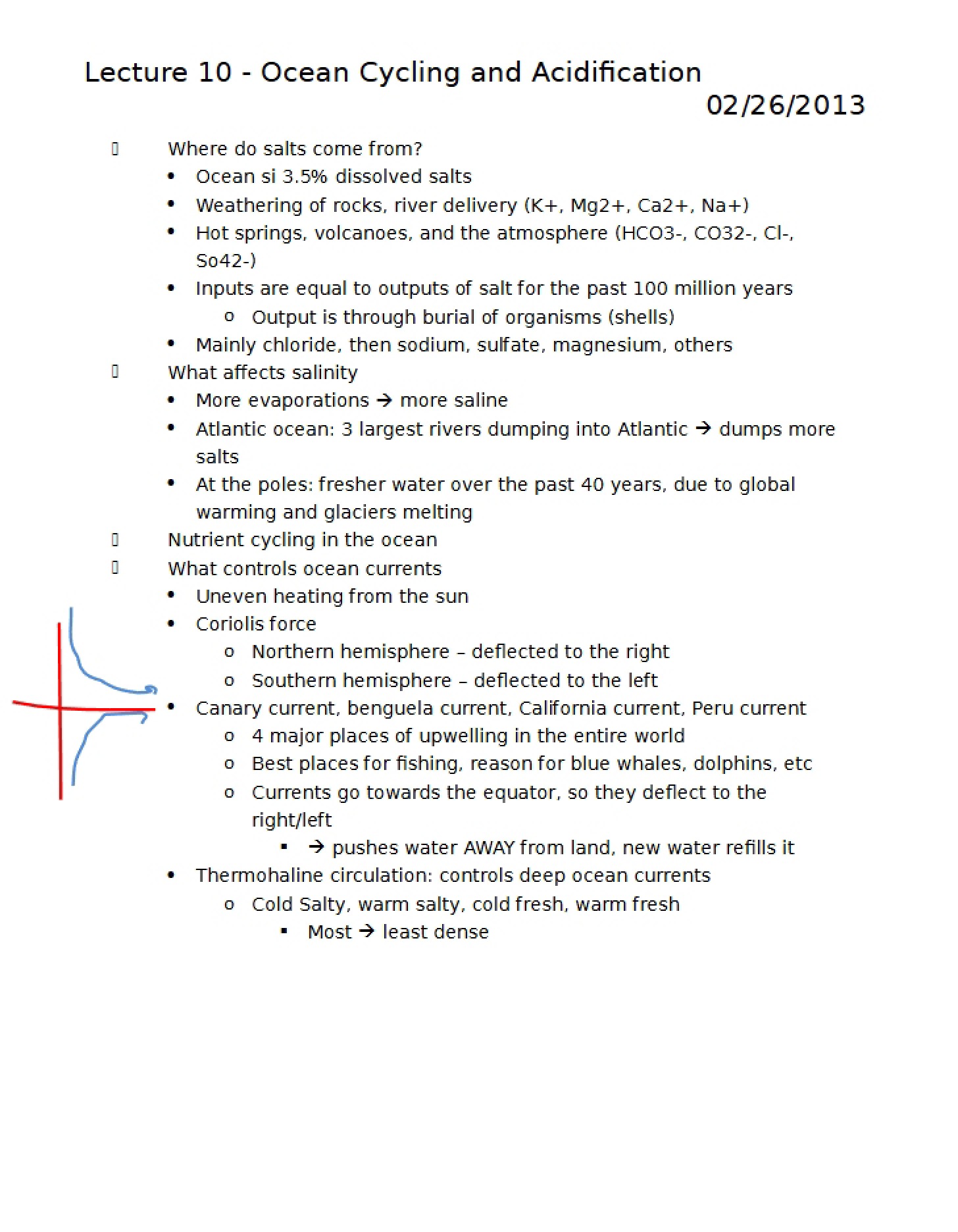 Midterm Ocean Cycling (Lecture Ten)