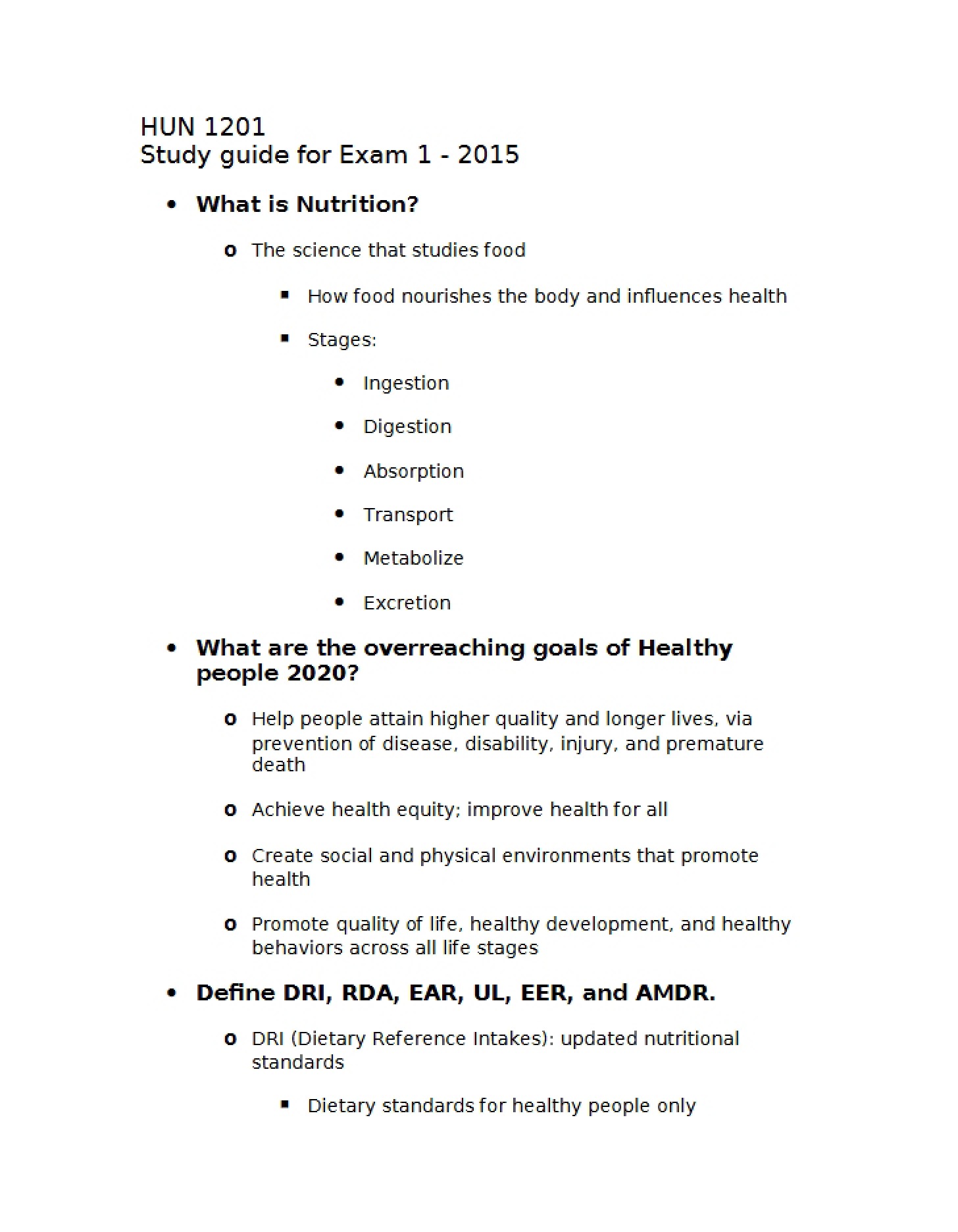 Instructional Review Sheet