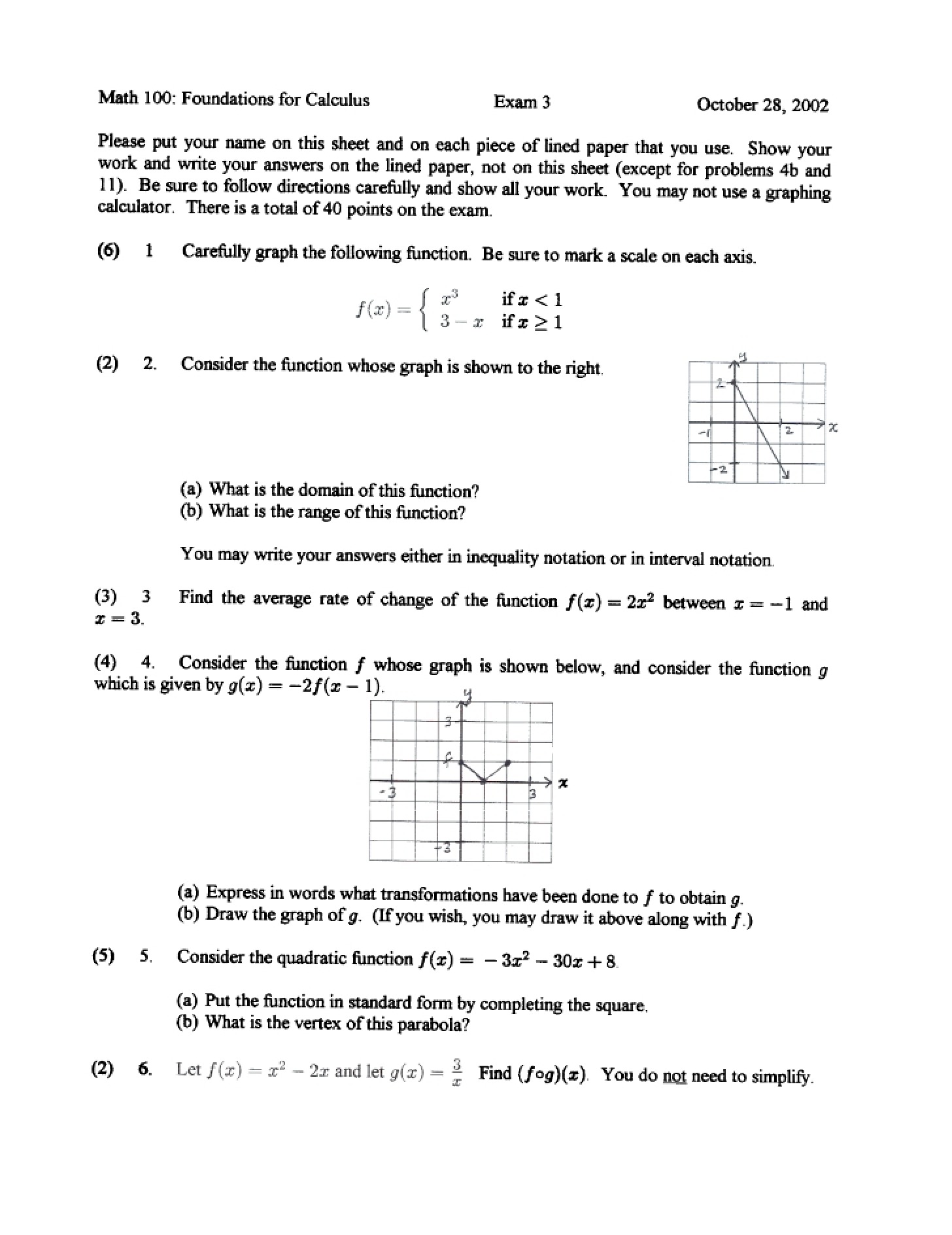 Fall 2002 Exam Three Solutions