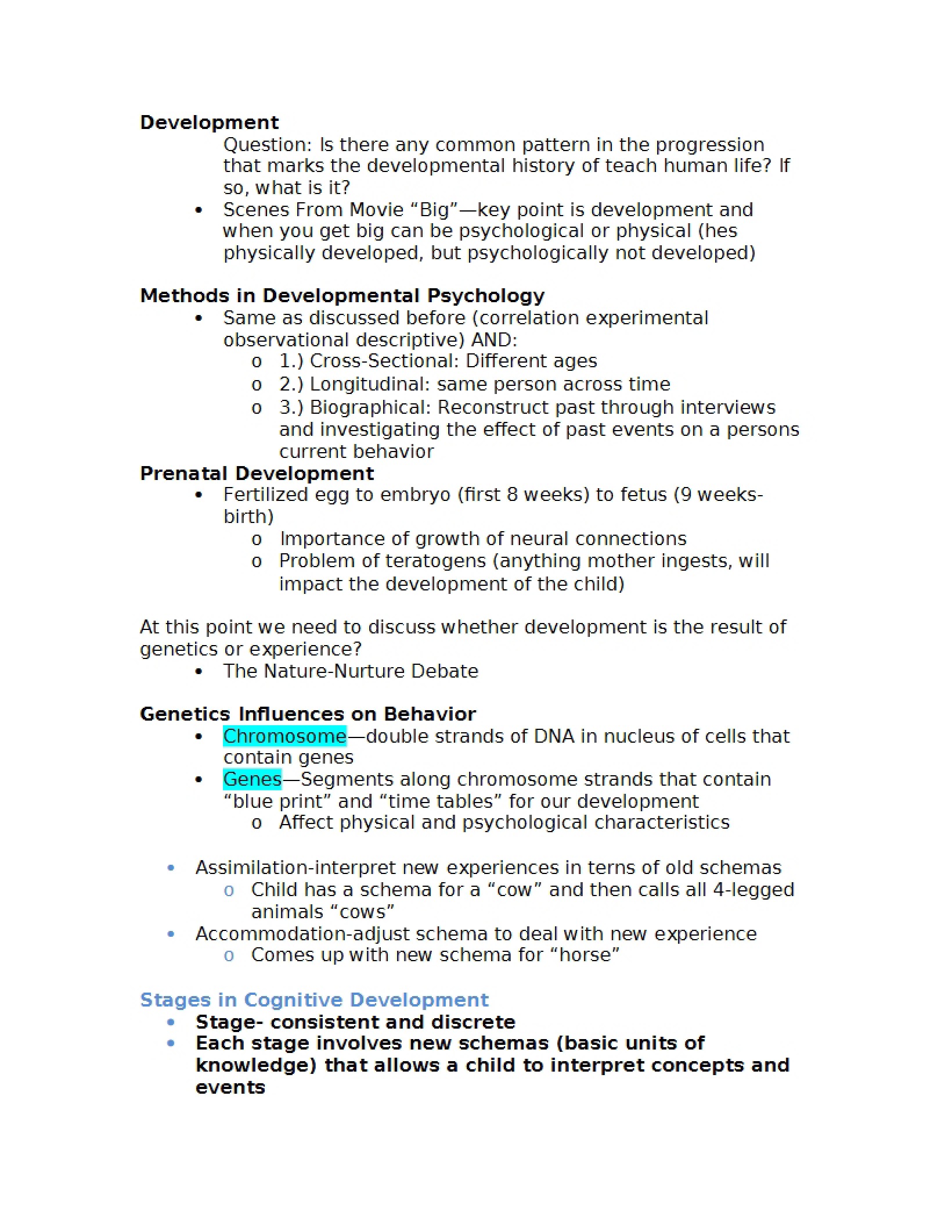 Developmental Psychology