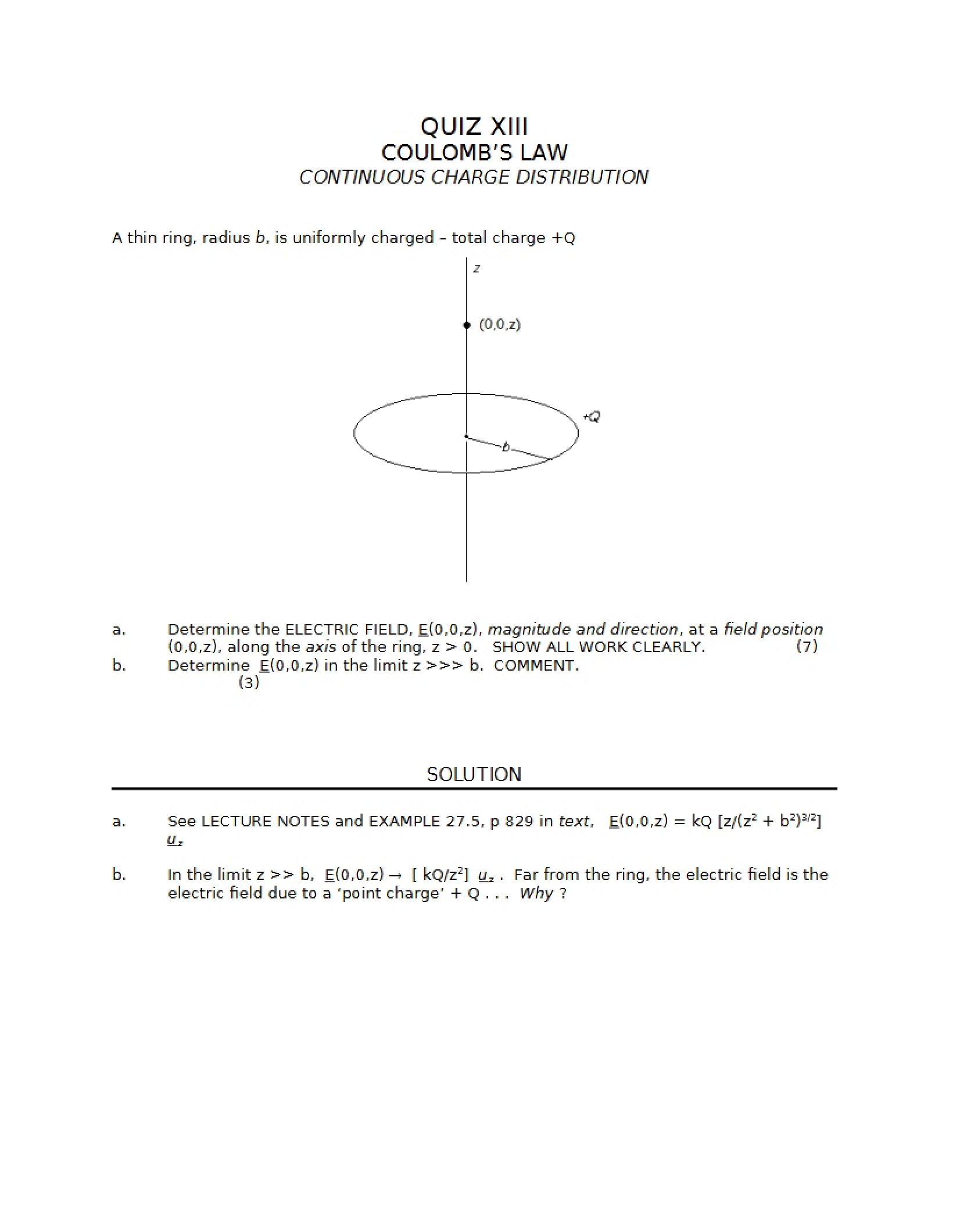 Coulomb's Law Quiz 13