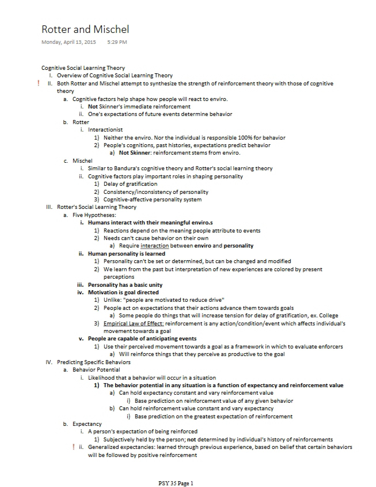 Cognitive Affective Personality System