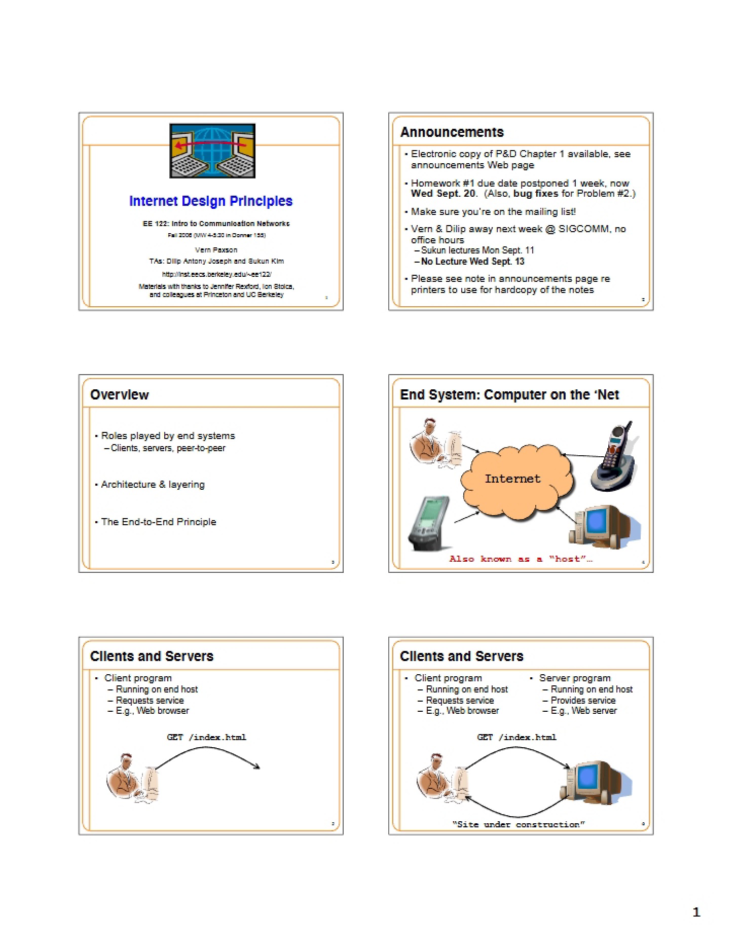 Principles of Internet Design