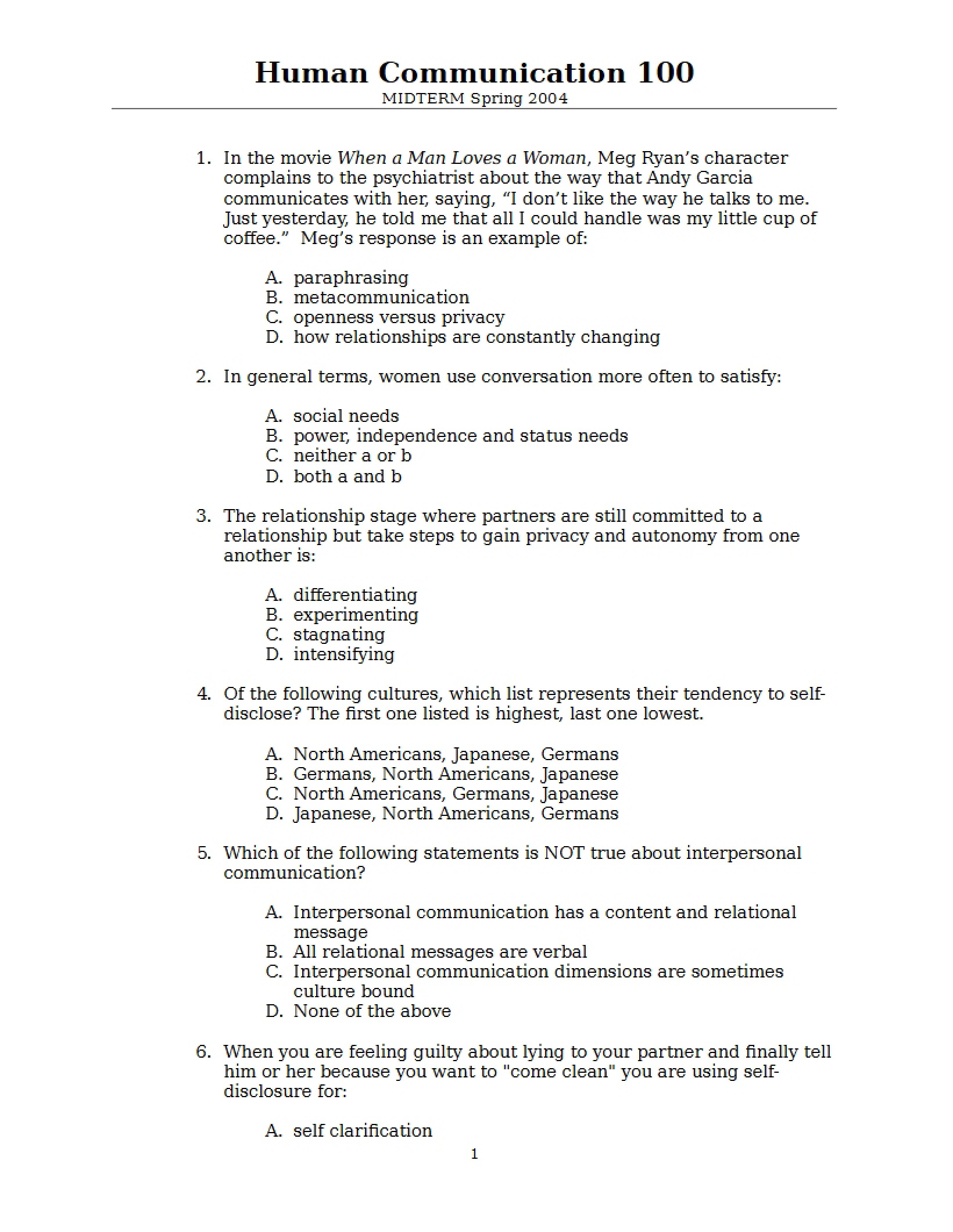 Midterm Assessment